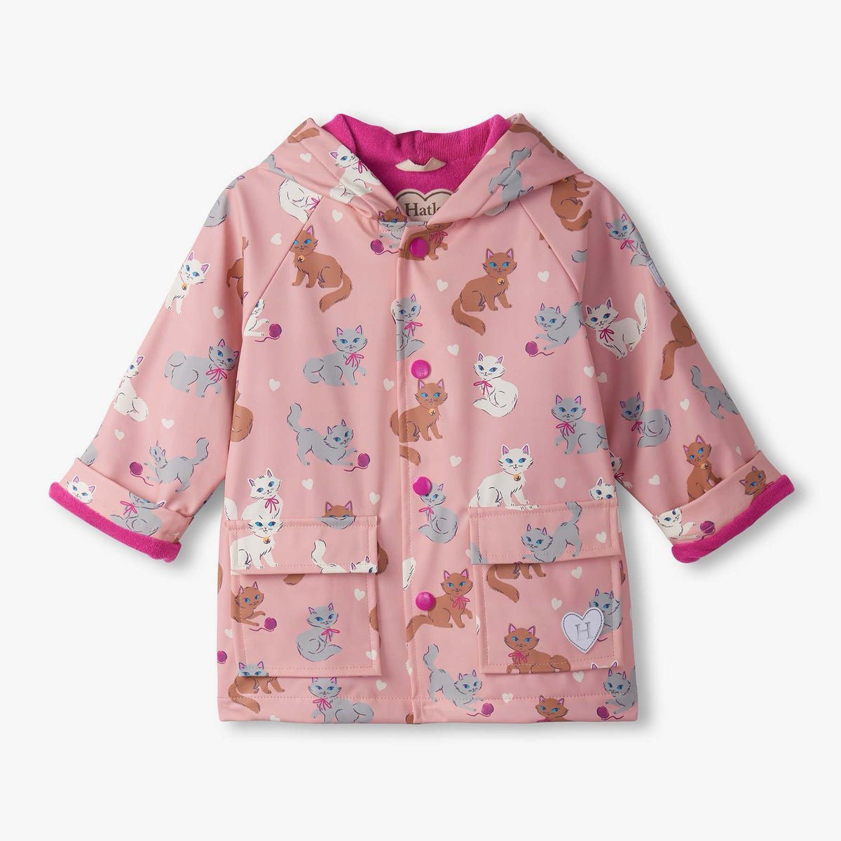 Hatley Little Kitties Pre-School Raincoat Clothing 12/18M / Pink,18/24M / Pink,2YRS / Pink,3YRS / Pink,4YRS / Pink,5YRS / Pink,6YRS / Pink