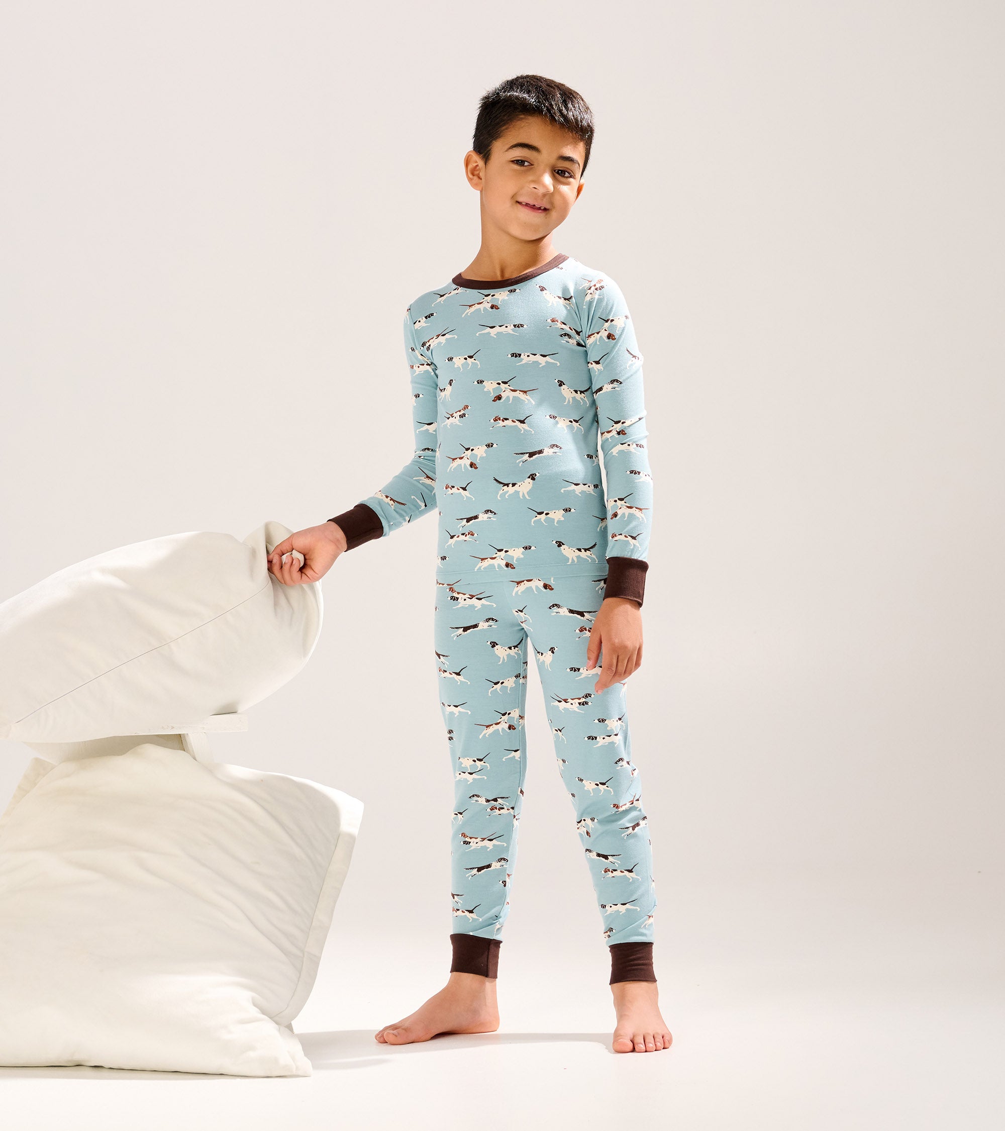 Hatley On The Hunt Pj Set Clothing 4YRS / Grey,5YRS / Grey,6YRS / Grey,7YRS / Grey,8YRS / Grey,10YRS / Grey