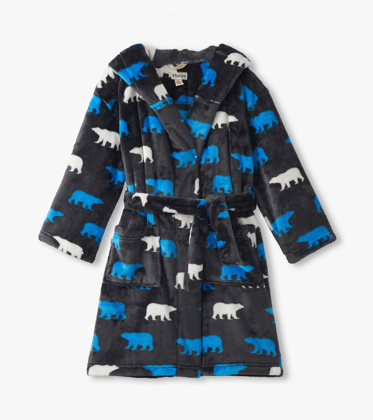 Hatley Polar Bear Fuzzy Fleece Dressing Gown Clothing 2-3YRS / Blue,4-5YRS / Blue,6-7YRS / Blue,8-9YRS / Blue