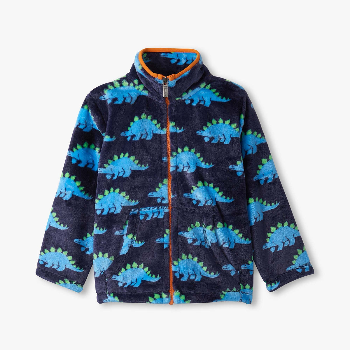 Hatley Stegosaurus Full Zip Fuzzy Fleece Clothing 2YRS / Blue,3YRS / Blue,4YRS / Blue,5YRS / Blue,6YRS / Blue,7YRS / Blue,8YRS / Blue