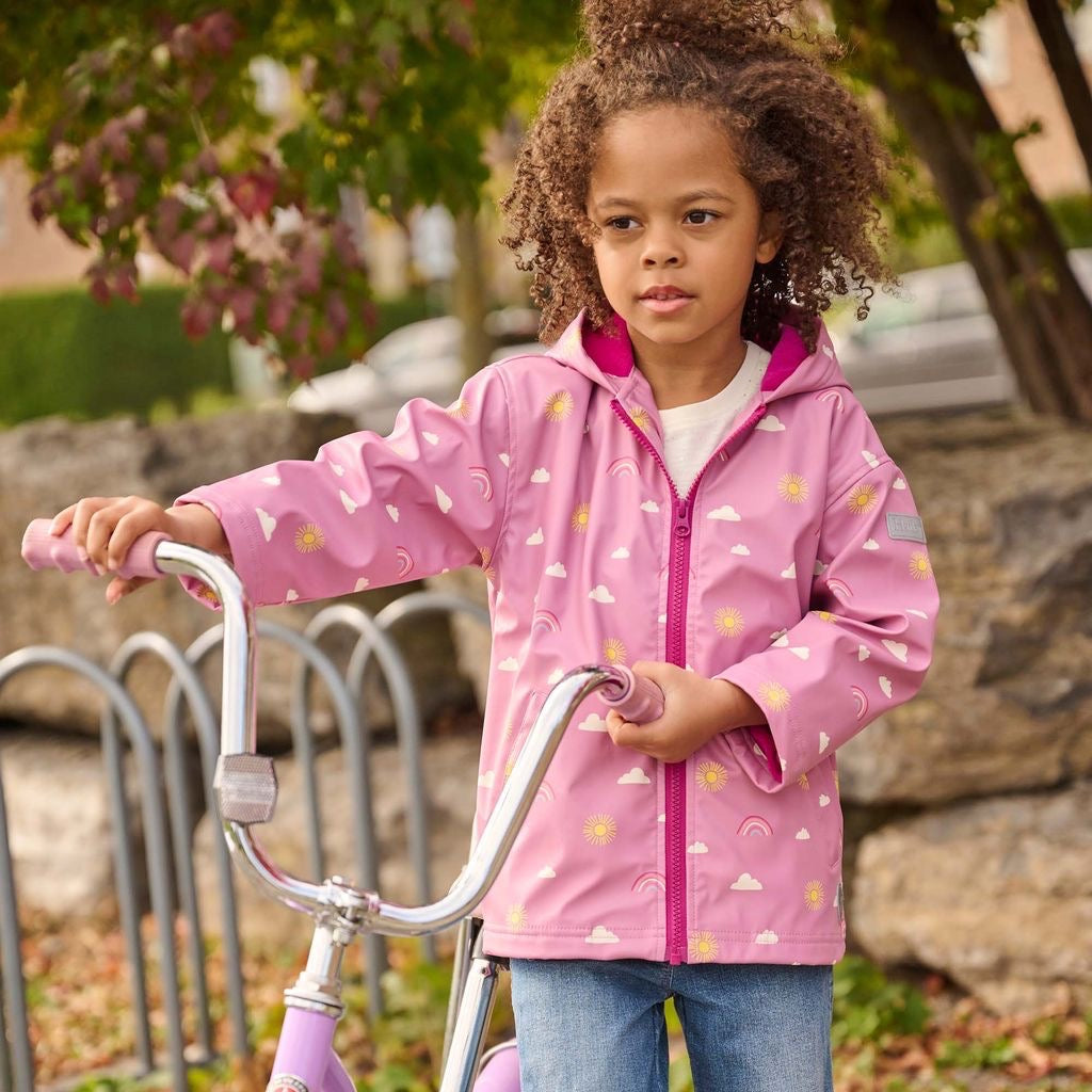 Hatley Sun Charms Zip Raincoat F24cmk818 Clothing 4YRS / Pink,5YRS / Pink,6YRS / Pink,7YRS / Pink,8YRS / Pink