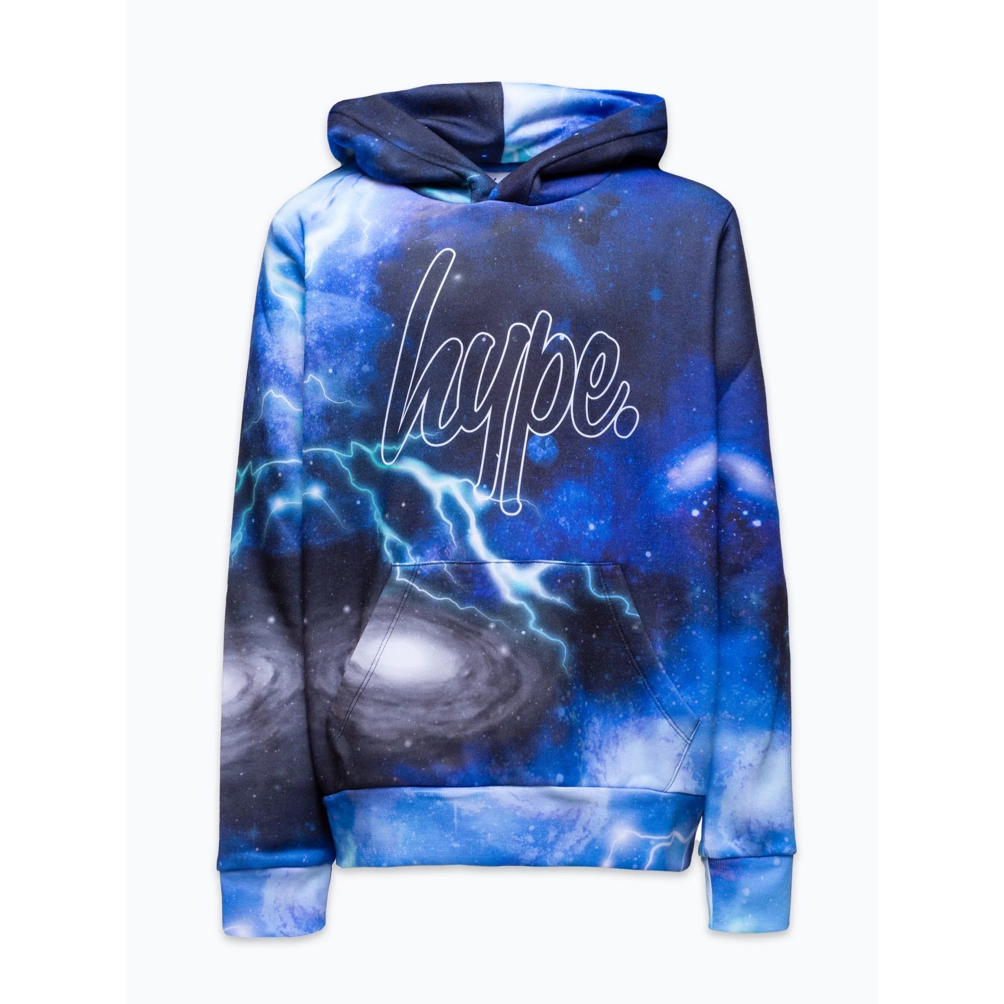 Hype Blue Lightening Hoodie Zuao-616 Clothing 7/8YRS / Blue,9/10YRS / Blue,11/12YRS / Blue,13YRS / Blue,14YRS / Blue,15YRS / Blue