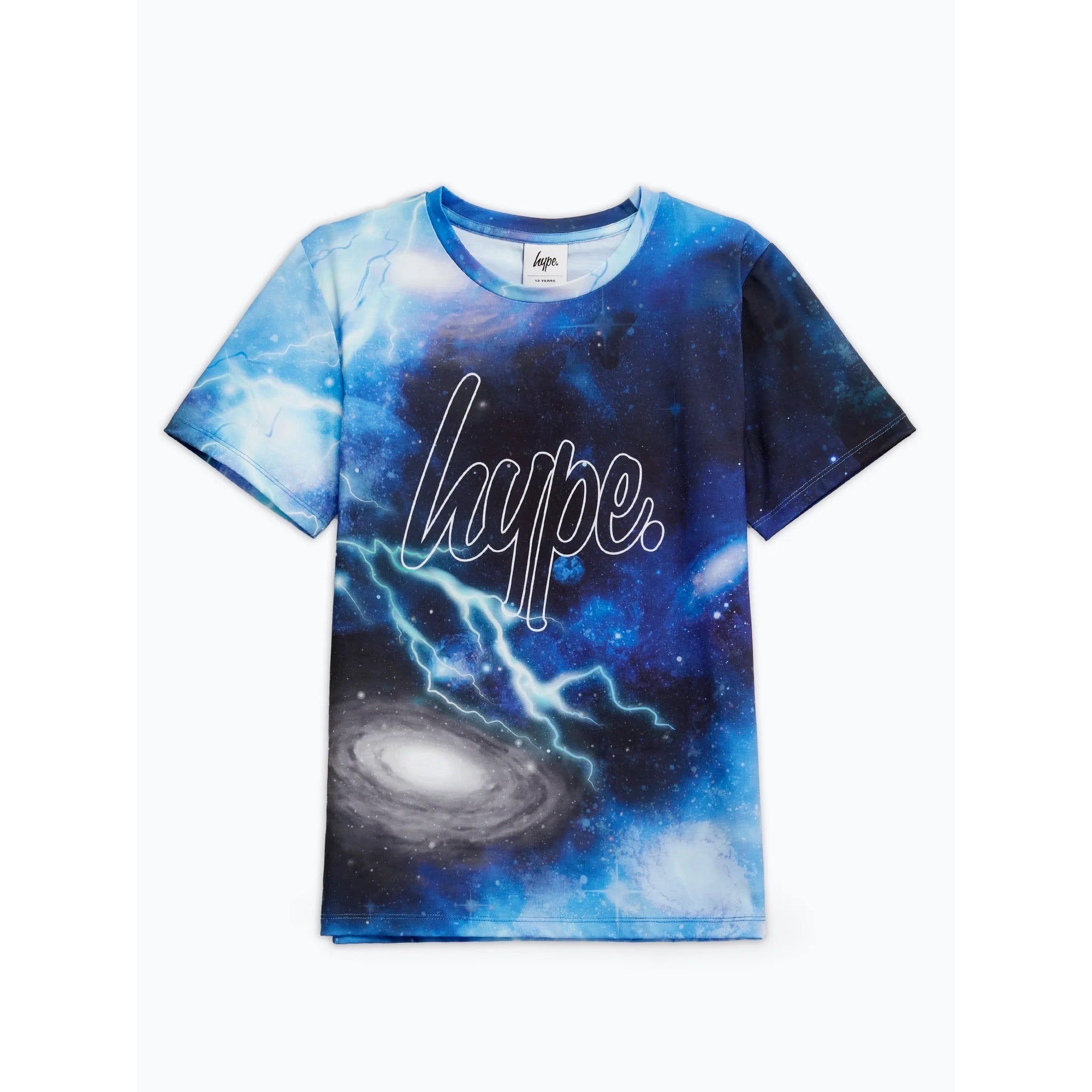 Hype Blue Lightening T-Shirt Zuao-591 Clothing 7/8YRS / Blue,9/10YRS / Blue,11/12YRS / Blue,13YRS / Blue,14YRS / Blue,15YRS / Blue