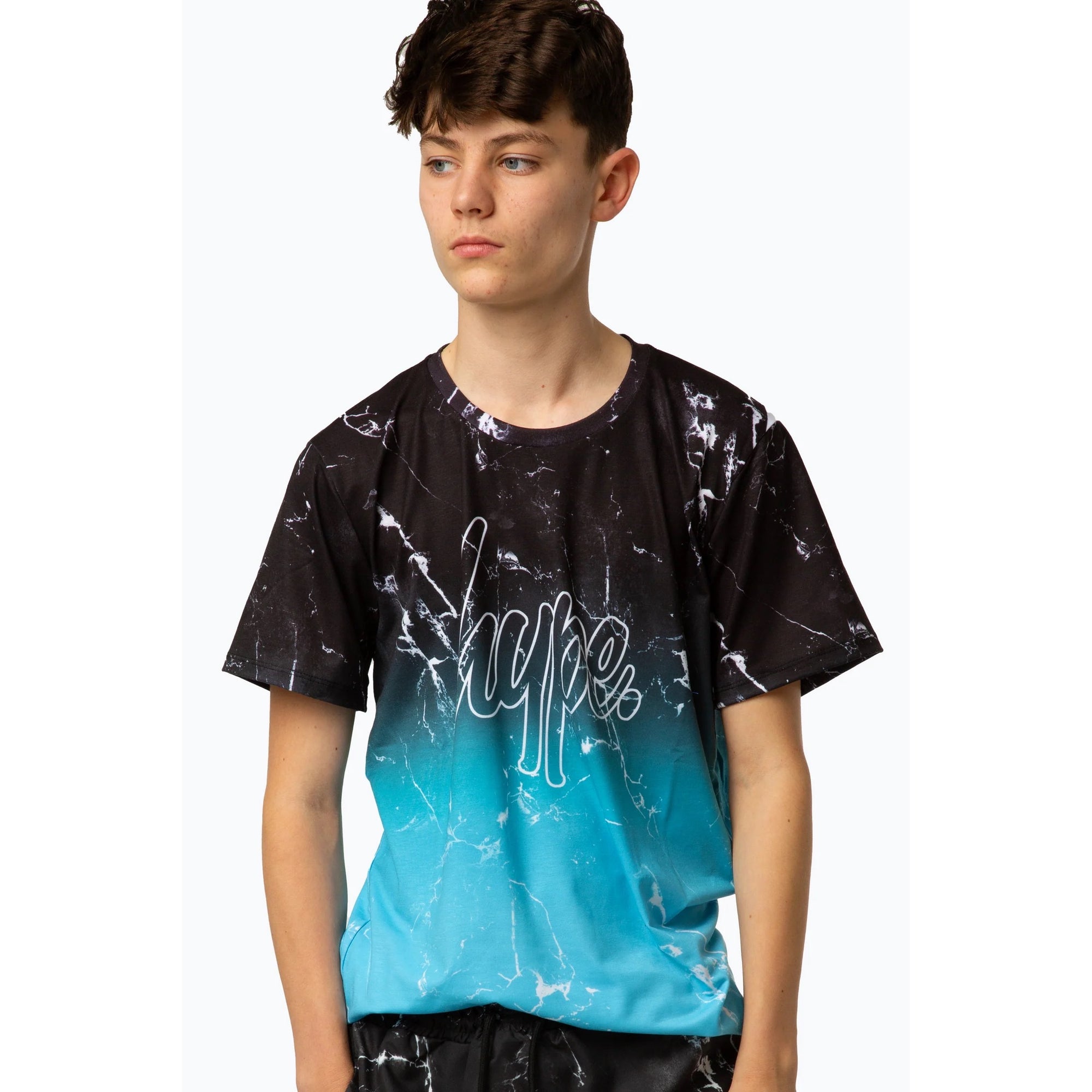 Hype Blue Marble T-Shirt Yuao-025 Clothing 9/10YRS / Blue,11/12YRS / Blue,13YRS / Blue,14YRS / Blue,15YRS / Blue