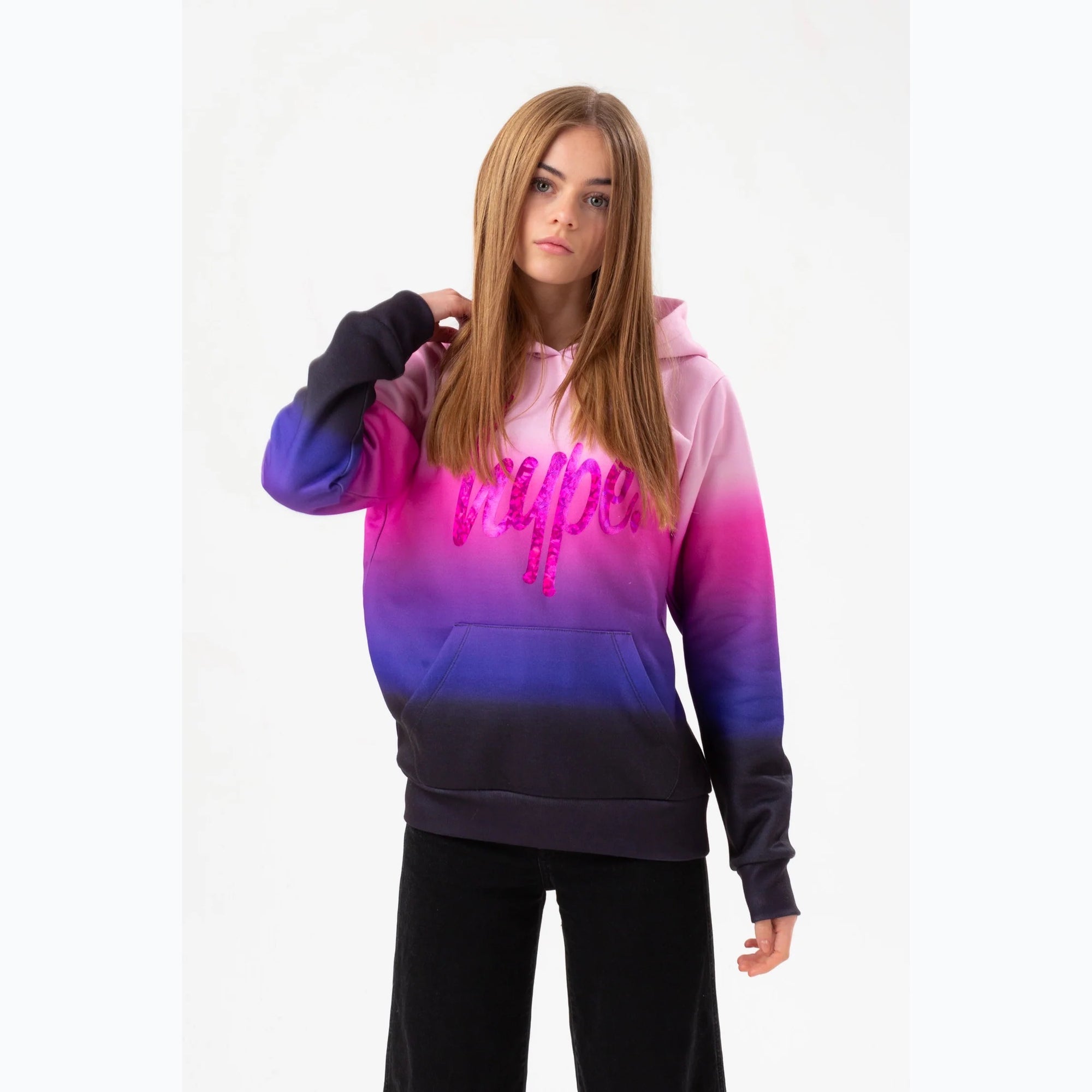 Hype Purple Fade Hoodie Yvlr559 Clothing 9/10YRS / Purple,11/12YRS / Purple,13YRS / Purple,14YRS / Purple