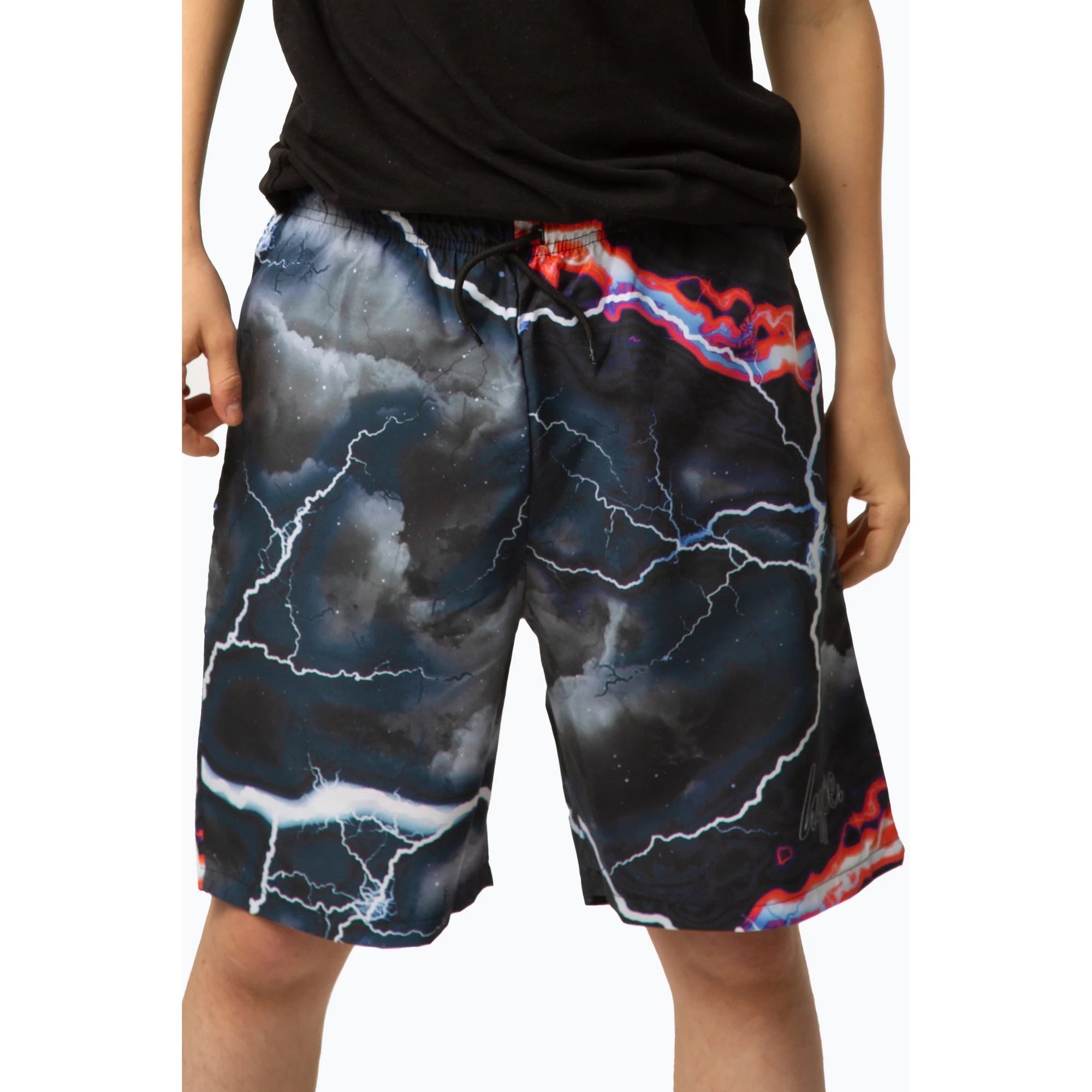 Hype Smokey Storm Swim Shorts Zuao-644 Clothing 7/8YRS / Black,9/10YRS / Black,11/12YRS / Black,13YRS / Black,14YRS / Black