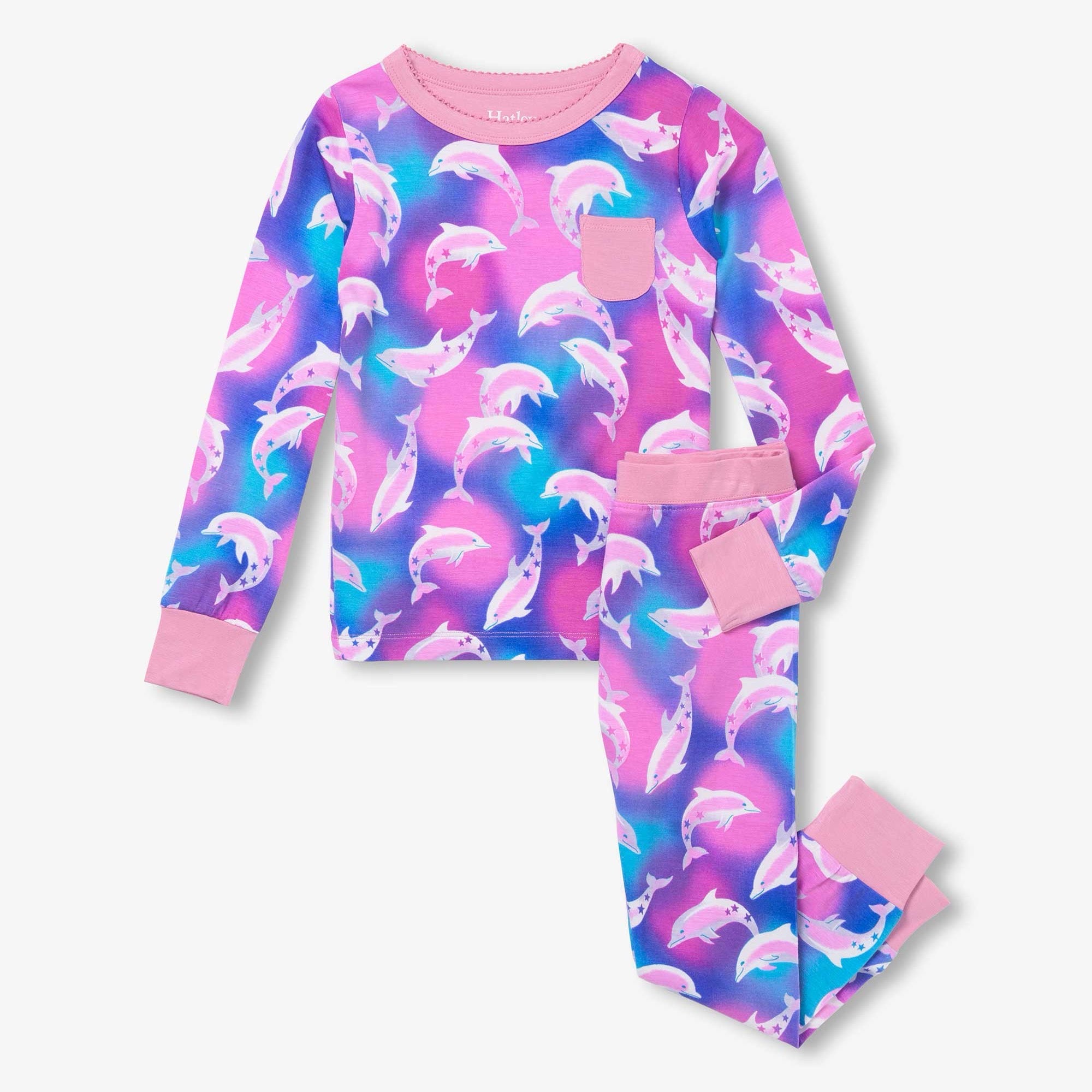 Hatley Airbrush Dolphins Pj Set S25adk1765 Clothing 3YRS / Multi,4YRS / Multi,5YRS / Multi,6YRS / Multi,7YRS / Multi,8YRS / Multi,10YRS / Multi