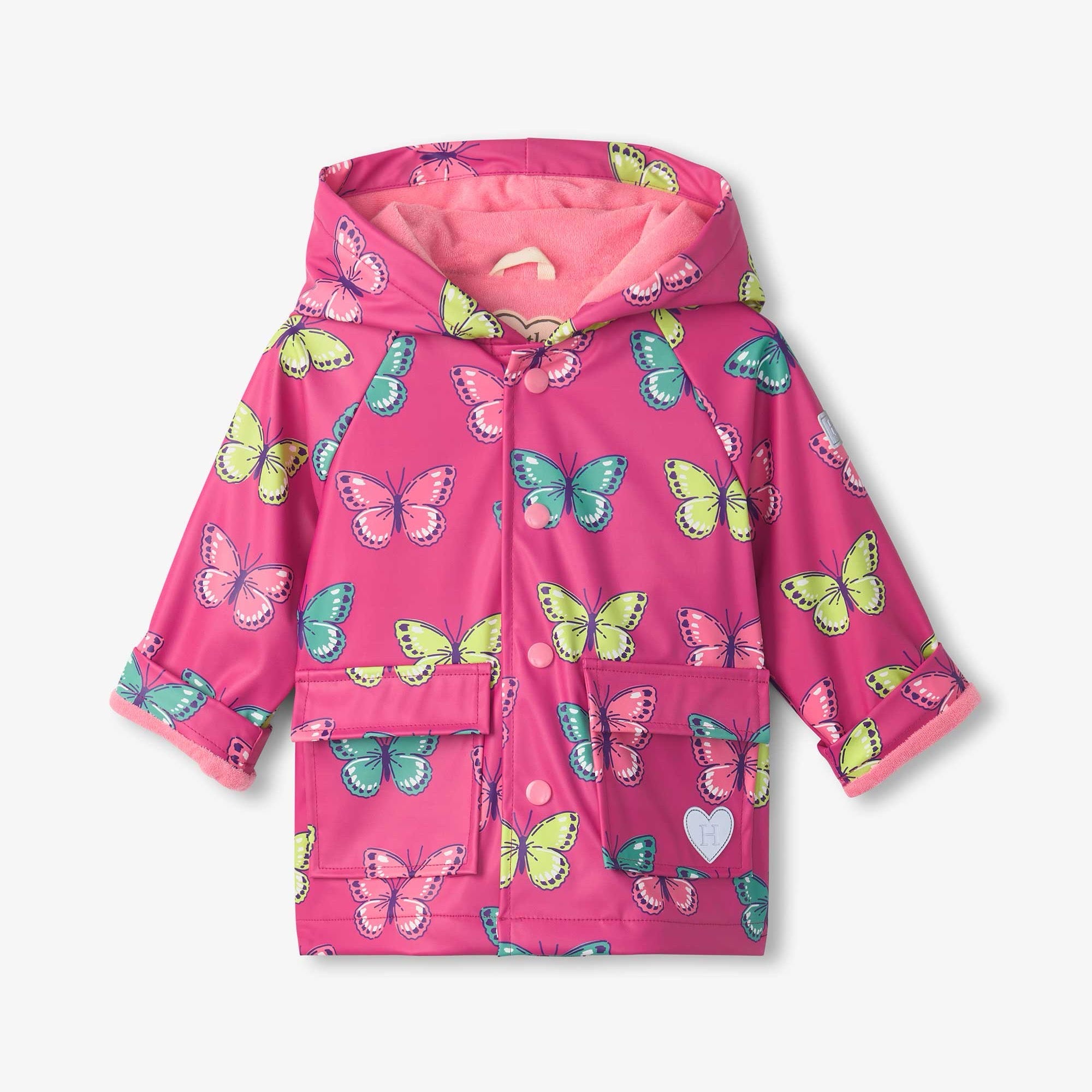 Hatley Bold Butterflies Pre-School Raincoat Clothing 18/24M / Pink,2YRS / Pink,3YRS / Pink,4YRS / Pink,5YRS / Pink,6YRS / Pink