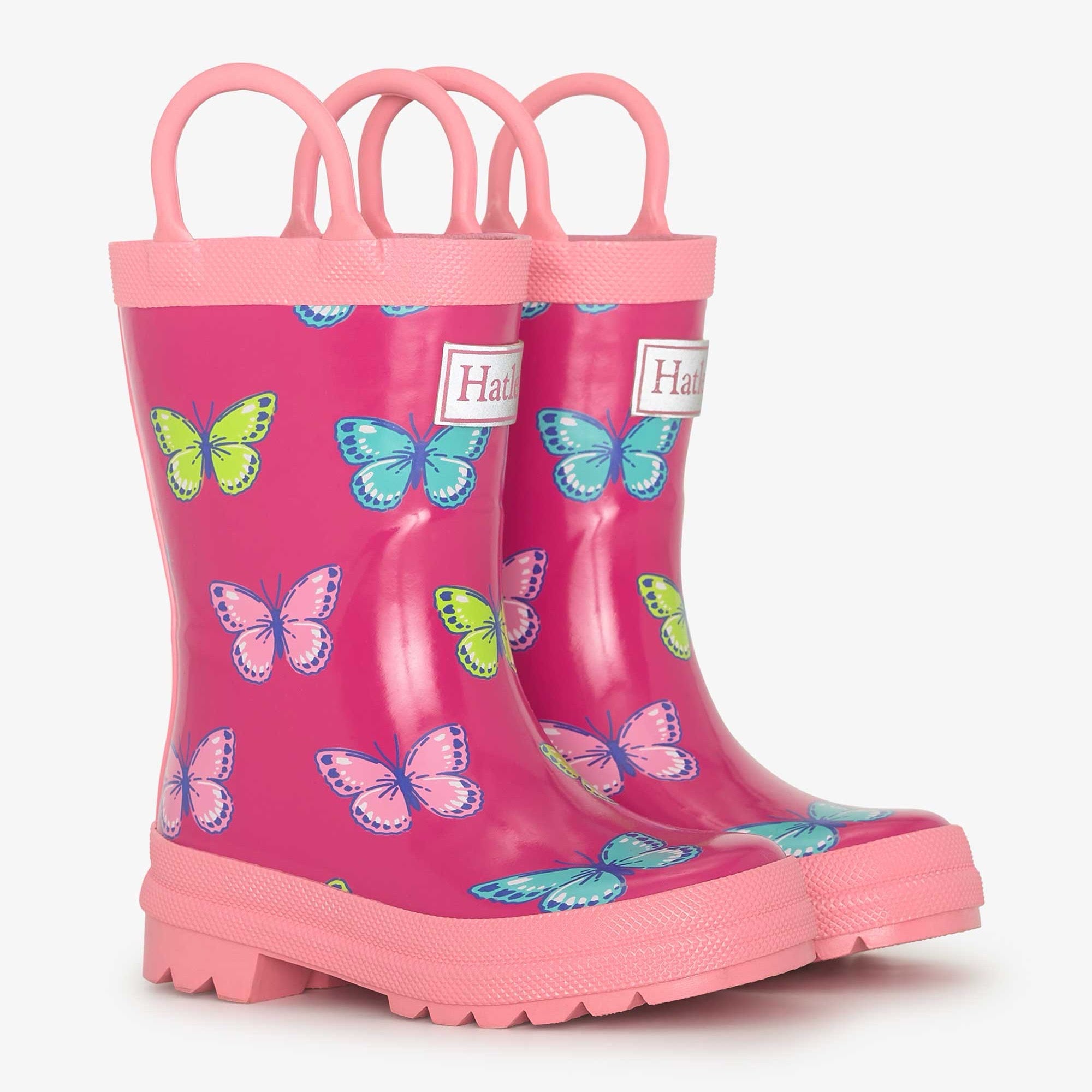 Hatley Bold Butterflies Pre-School Wellingtons Footwear UK4 INFANT / Pink,UK5 INFANT / Pink,UK6 INFANT / Pink,UK7 INFANT / Pink,UK8 INFANT / Pink,UK9 KIDS / Pink