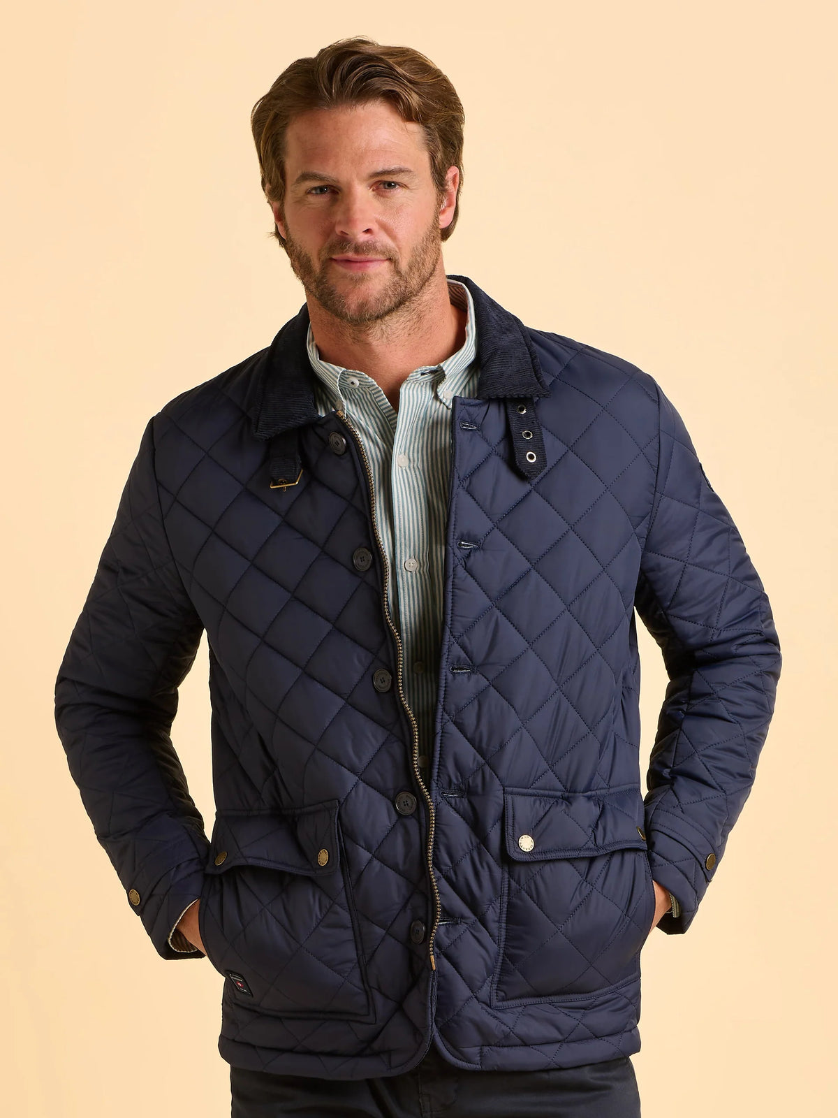 Brakeburn Mens Taplow Quilted Jacket Bbmjkt0013423 Navy Clothing M / Navy,L / Navy,XL / Navy,XXL / Navy