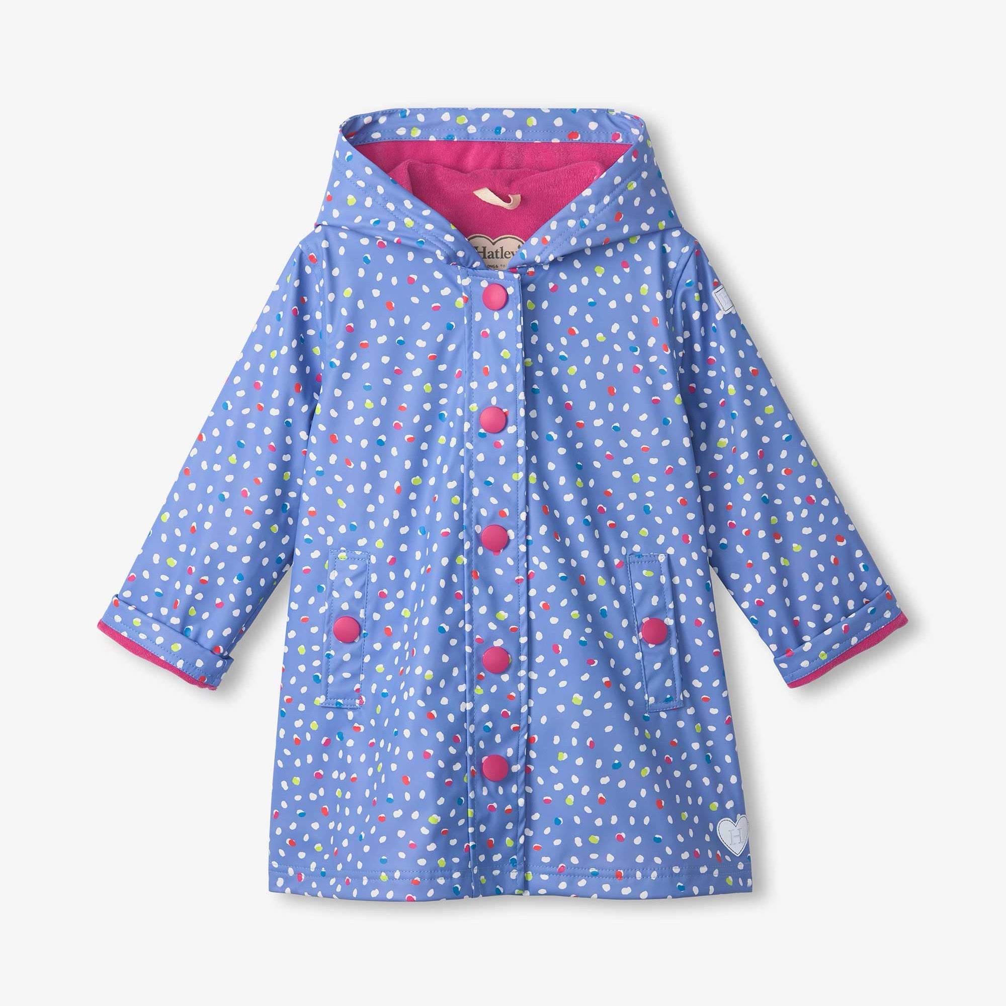 Hatley Lots Of Dots Splash Jacket Raincoat Clothing 3YRS / Purple,4YRS / Purple,5YRS / Purple,6YRS / Purple,7YRS / Purple,8YRS / Purple,10YRS / Purple,12YRS / Purple