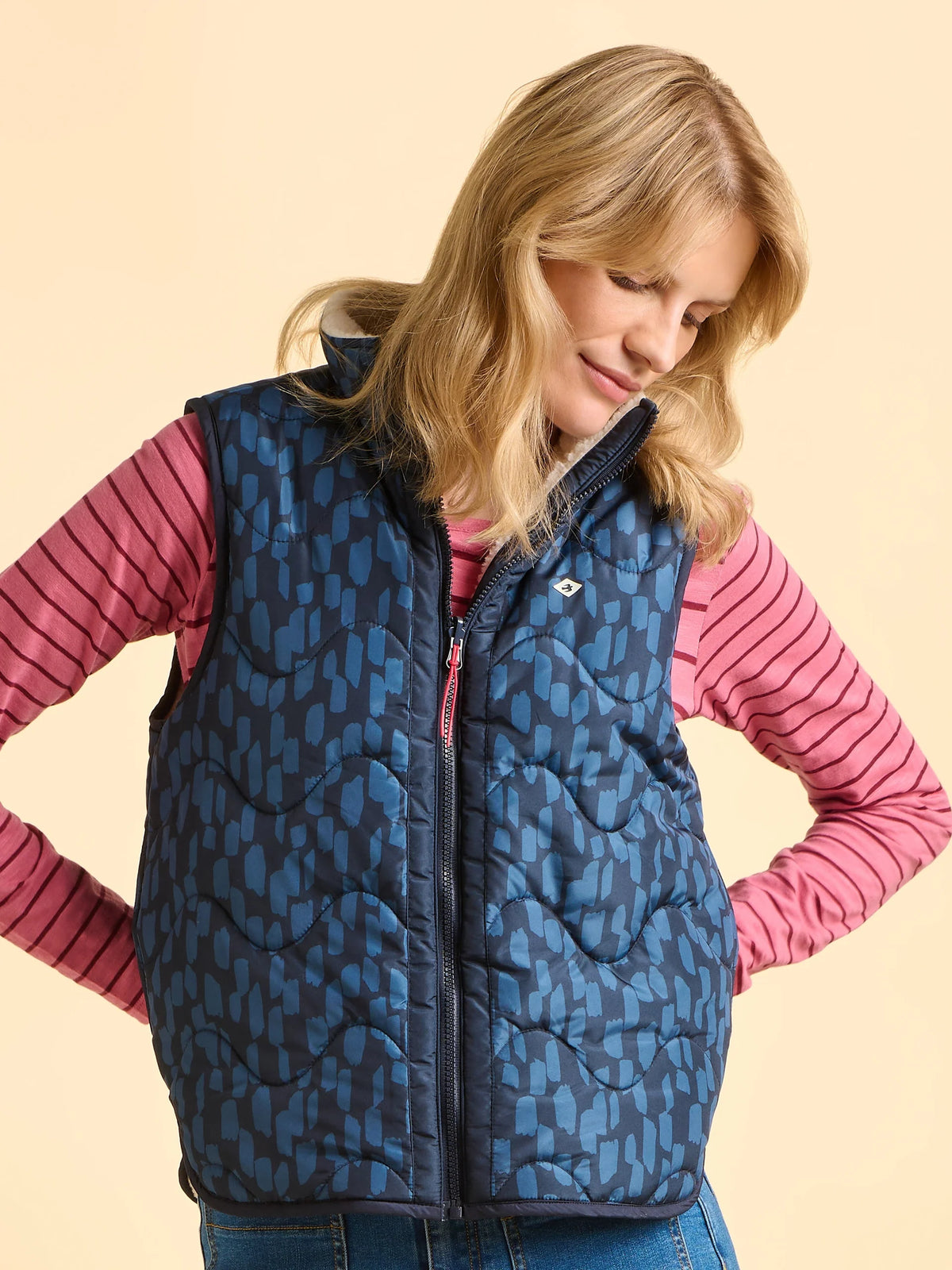 Brakeburn Women Frosty Reversible Gilet Blue Clothing UK10 / Blue,UK12 / Blue,UK14 / Blue
