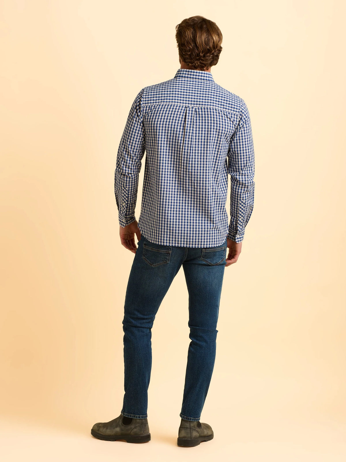 Brakeburn Mens Stalbridge Gingham Shirt Bbmsht0013402 Blue Clothing M / Blue,L / Blue,XL / Blue,XXL / Blue