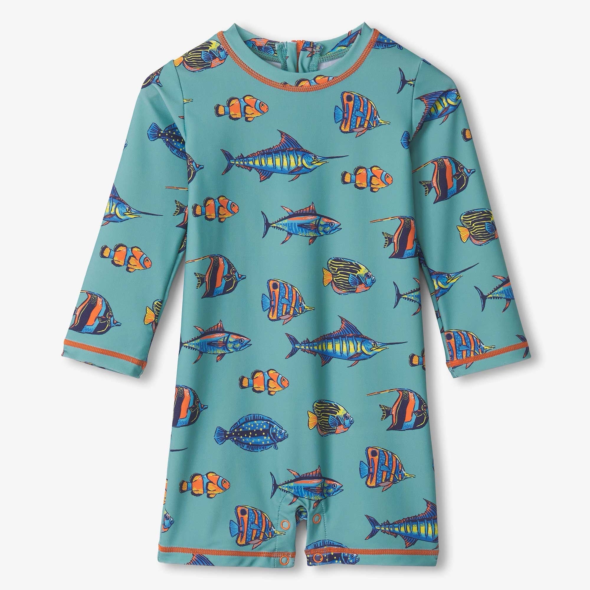 Hatley Infant Boys Rashsuit Tropical Fish S25tfi908b Clothing 6-9M / Blue,9-12M / Blue,12-18M / Blue,18-24M / Blue