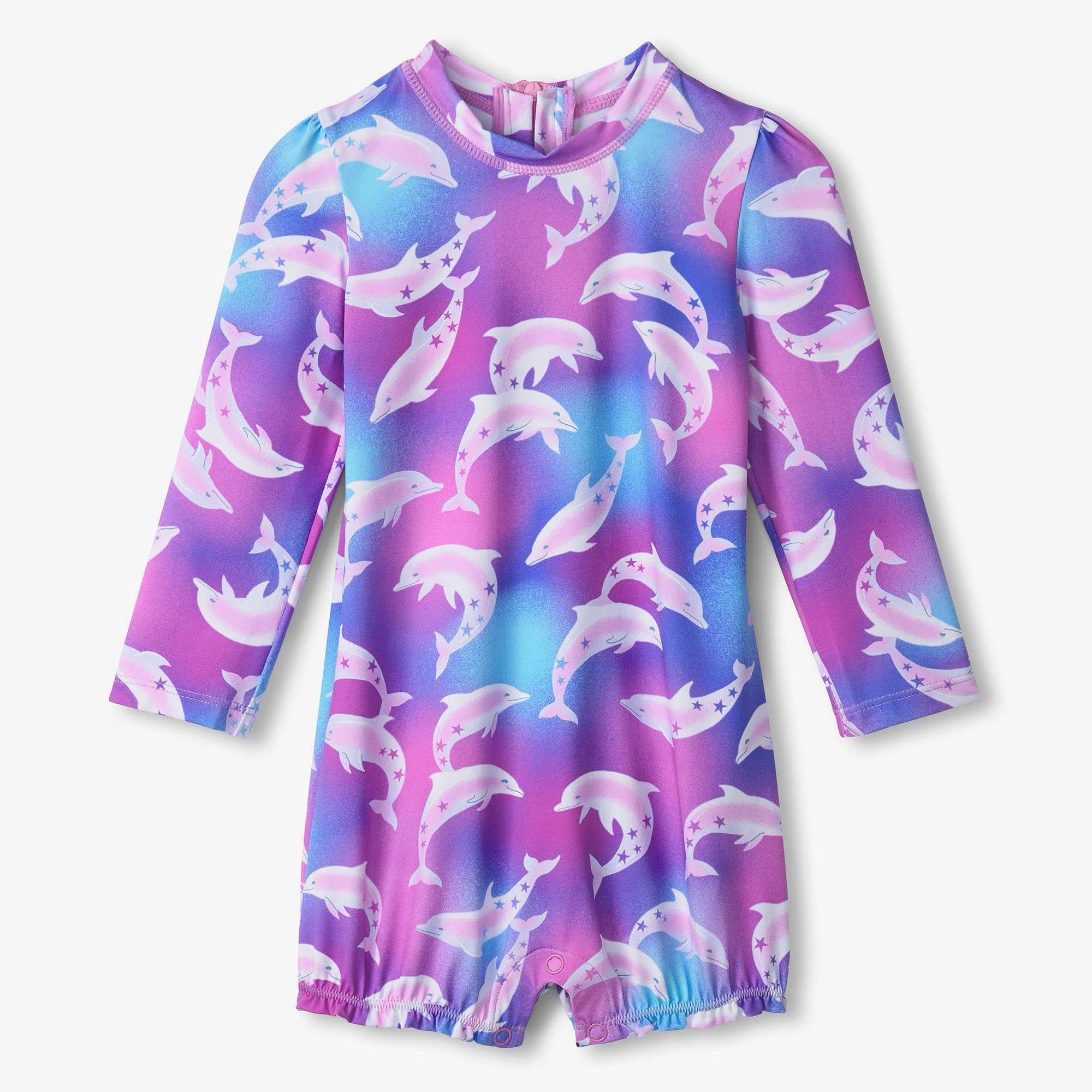 Hatley Infant Girls Dolphin Rashsuit S25adi1571 Clothing 6-9M / Purple,9-12M / Purple,12-18M / Purple,18-24M / Purple