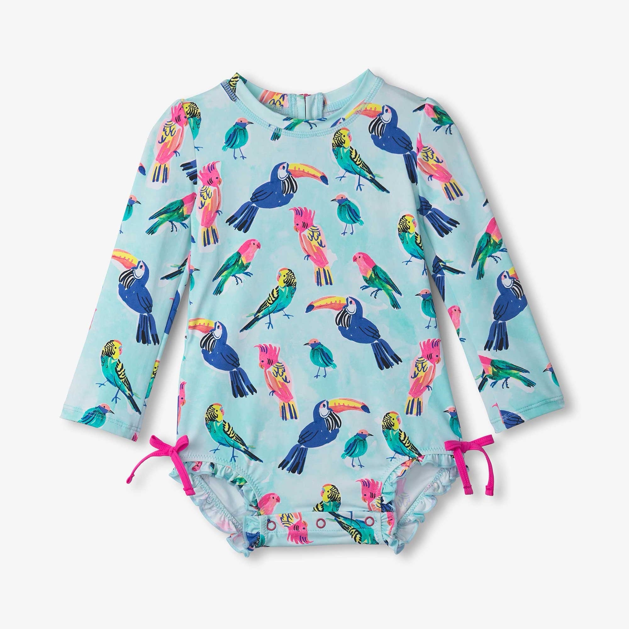 Hatley Infant Girls Tropical Bird Rashsuit Clothing 6-9M / Multi,9-12M / Multi,12-18M / Multi,18-24M / Multi