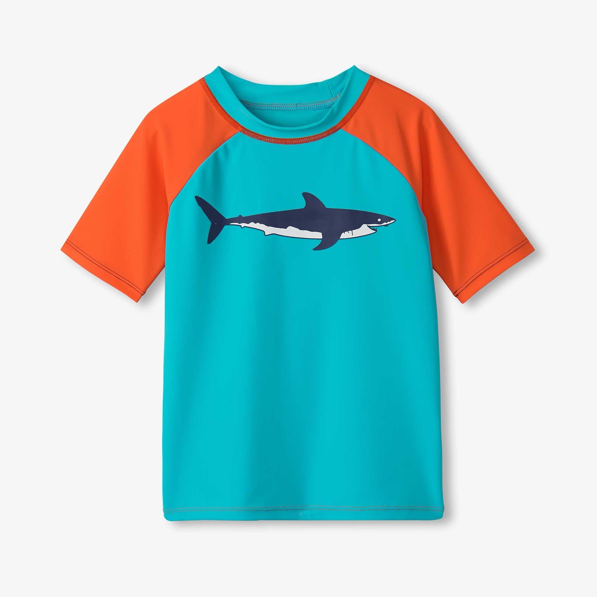 Hatley Shark Short Sleeve Rash Vest S25bck1203 Clothing 4YRS / Multi,5YRS / Multi,6YRS / Multi,8YRS / Multi