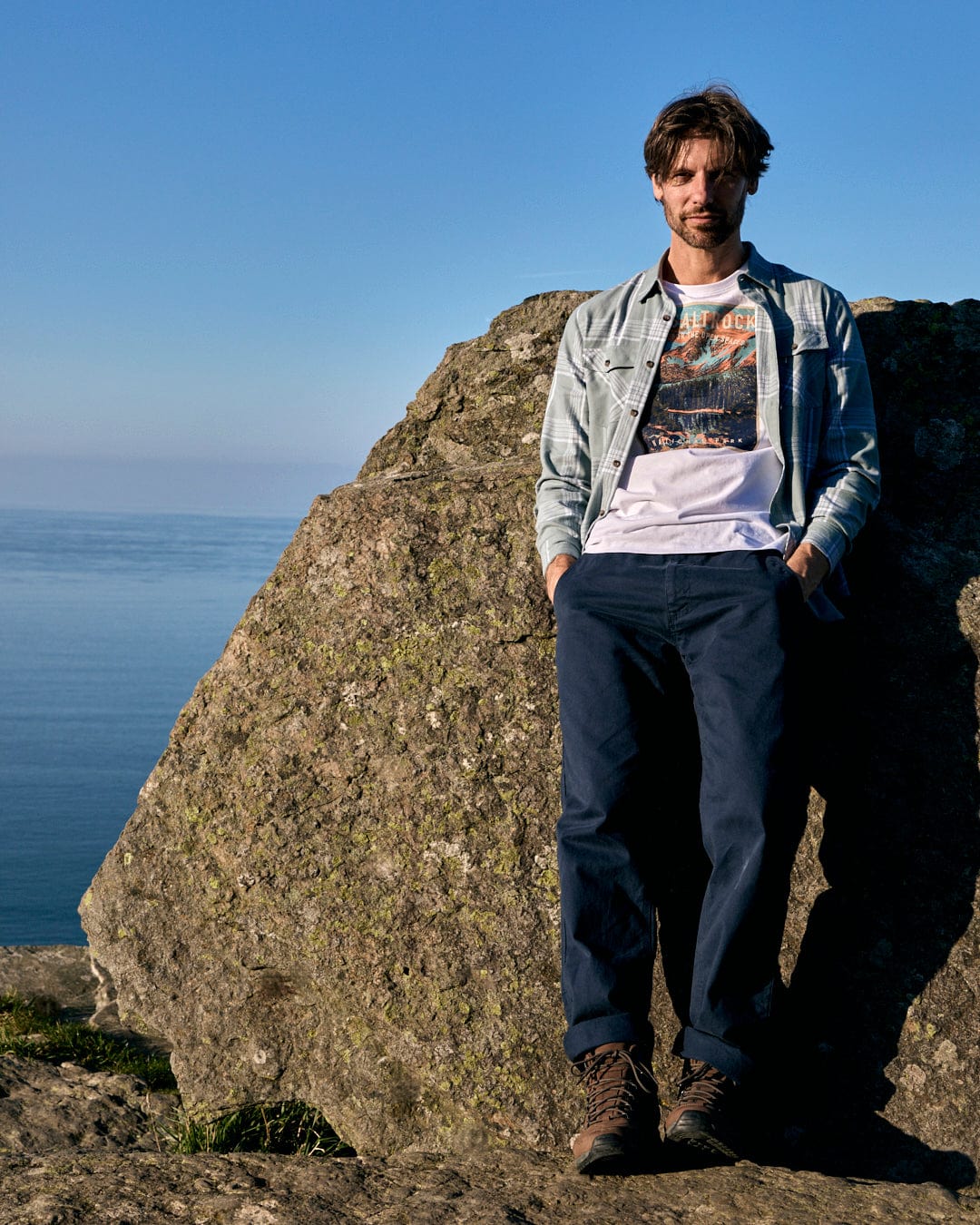 Saltrock Mens Miles Shirt Sfl12401038 Blue Check Clothing S / Blue,M / Blue,L / Blue,XL / Blue,XXL / Blue