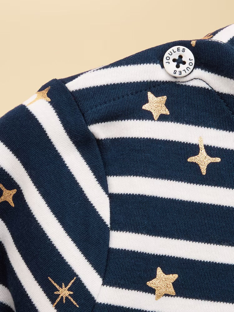 Joules Girls Harbour T-Shirt Navy Stripe Star Clothing 5YRS / Navy,6YRS / Navy,8YRS / Navy,10YRS / Navy,12YRS / Navy