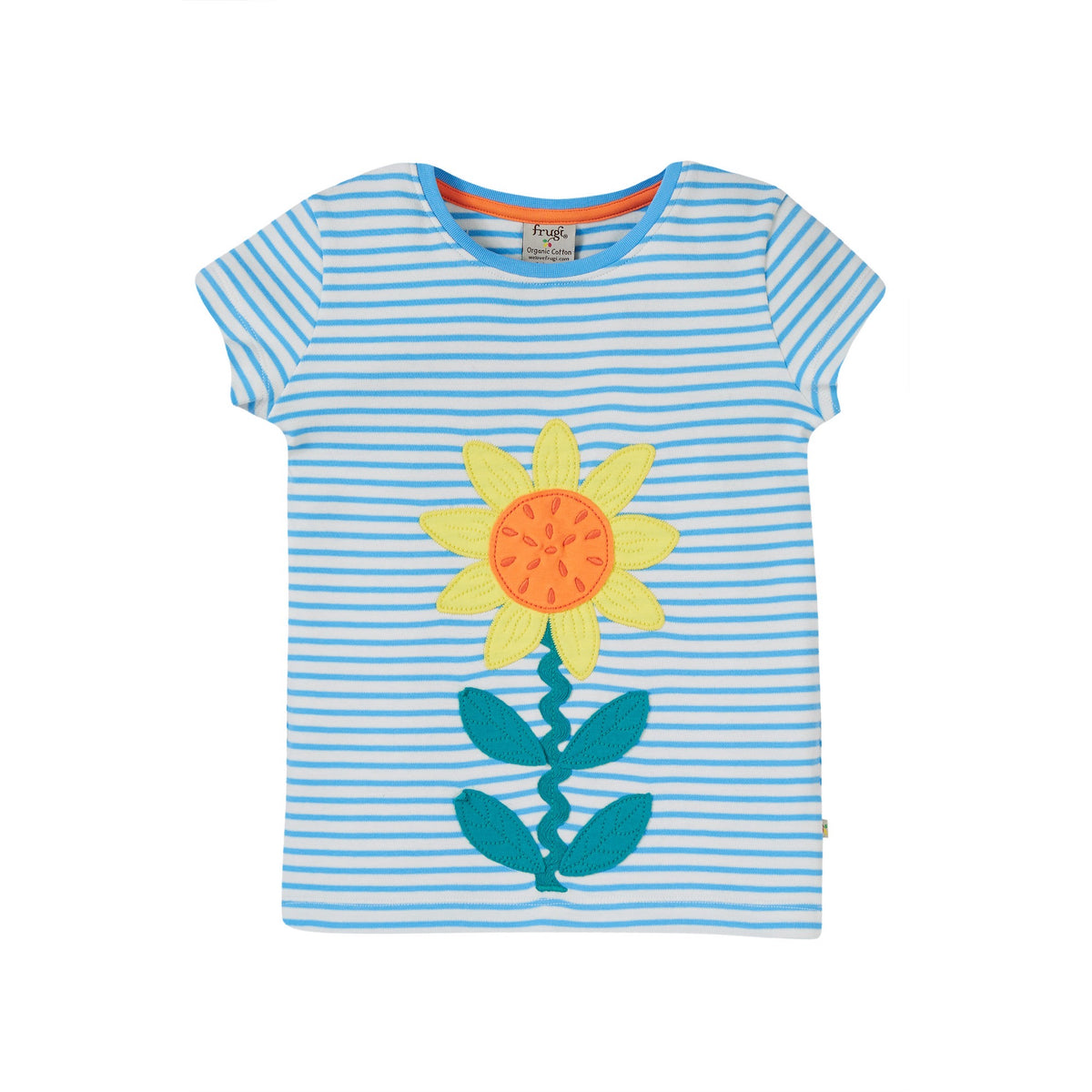 Frugi Camille Echinacea T-Shirt Pe1bk Clothing 2-3YRS / Blue,3-4YRS / Blue,4-5YRS / Blue,5-6YRS / Blue,6-7YRS / Blue,7-8YRS / Blue,8-9YRS / Blue,9-10YRS / Blue