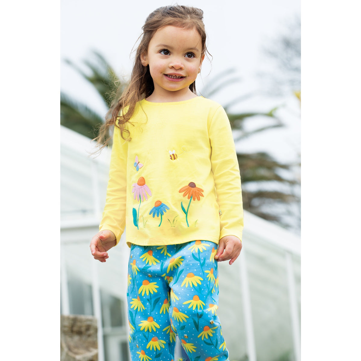 Frugi Infant Crawlers Om7bk Echinacea Clothing 3-6M / Blue,6-9M / Blue,9-12M / Blue,12-18M / Blue,18-24M / Blue,2-3YRS / Blue,3-4YRS / Blue
