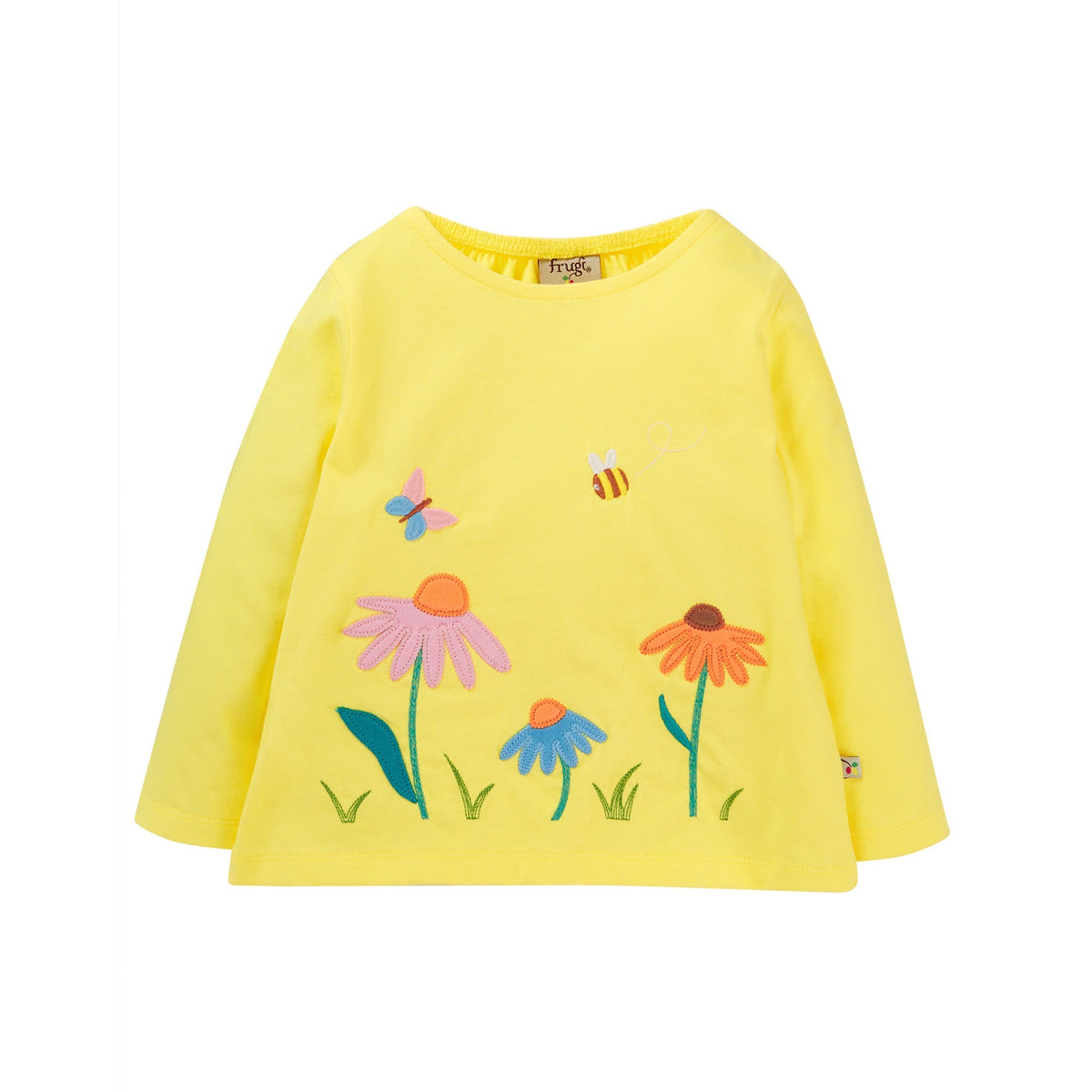 Frugi Carmen Infant T-Shirt Pe0bi Clothing 3-6M / Yellow,6-9M / Yellow,9-12M / Yellow,12-18M / Yellow,18-24M / Yellow,2-3YRS / Yellow,3-4YRS / Yellow