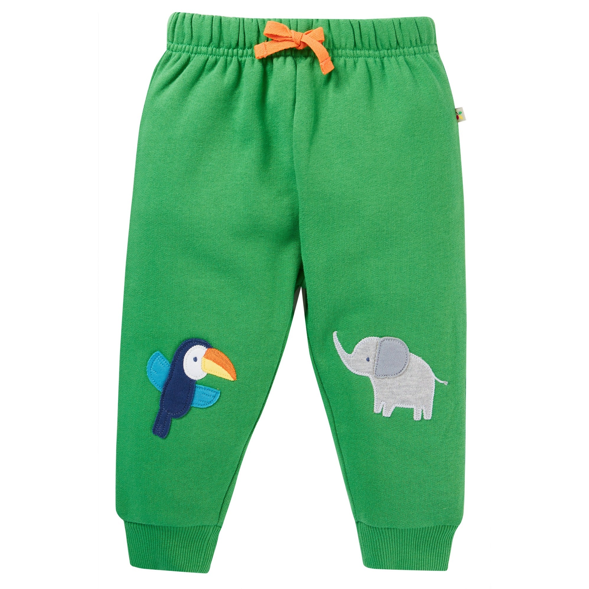 Frugi Infant Crawlers Om1ge Toucan Elephant Clothing 3-6M / Green,6-9M / Green,9-12M / Green,12-18M / Green,18-24M / Green,2-3YRS / Green,3-4YRS / Green