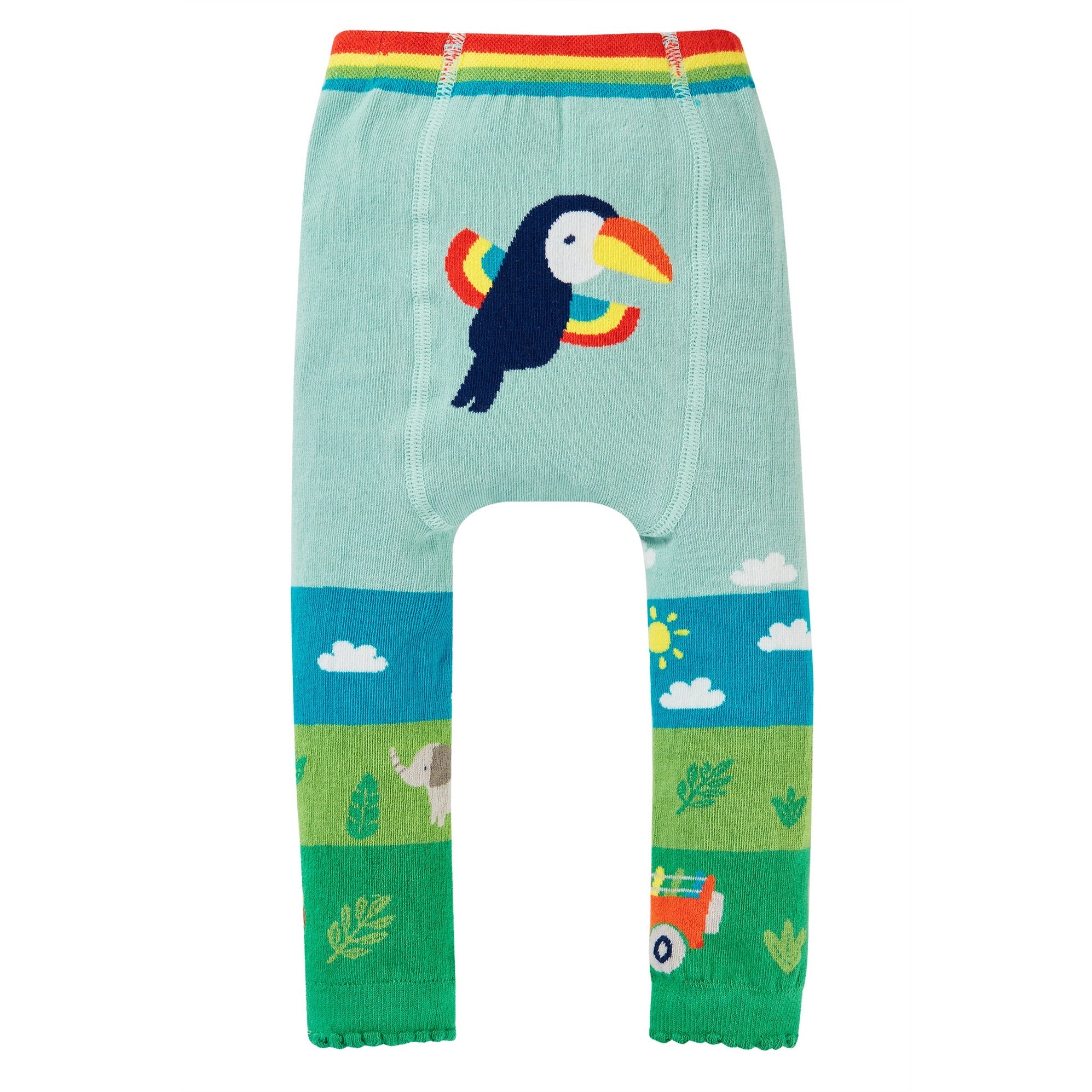 Frugi Infant Knitted Leggings Ll8c9 Toucan Clothing 0-6M / Aqua,6-12M / Aqua,1-2YRS / Aqua