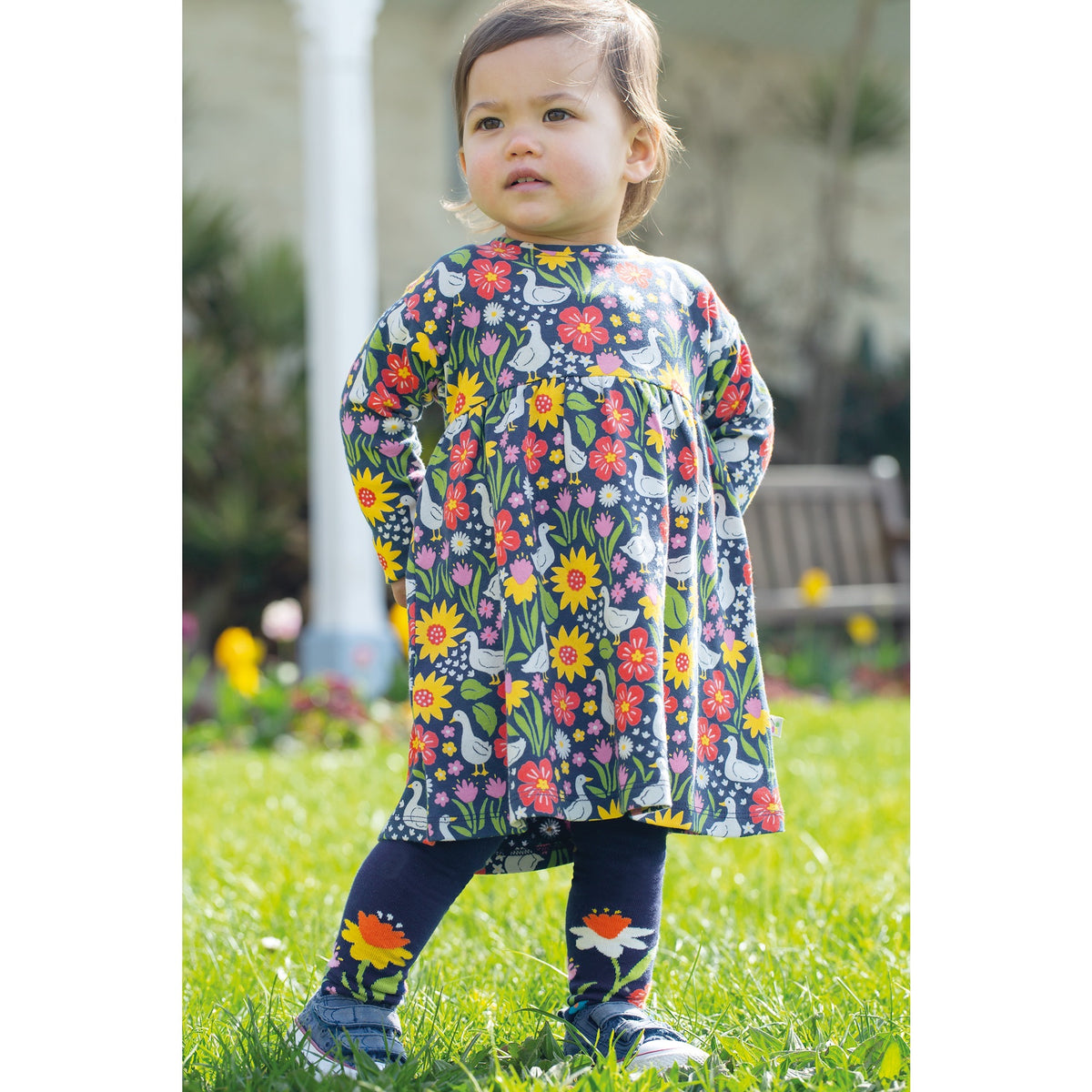 Frugi Little Amelia Dress Pi7bb Springtime Ducks Clothing 3-6M / Multi,6-9M / Multi,9-12M / Multi,12-18M / Multi,18-24M / Multi