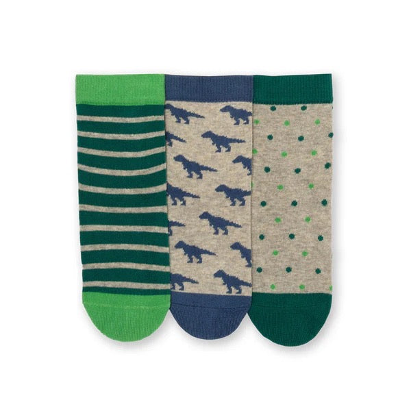 Kite 3 Pack Dino Socks 7816 Aw24 Clothing 0-6M / Multi,6-12M / Multi,1-2YRS / Multi