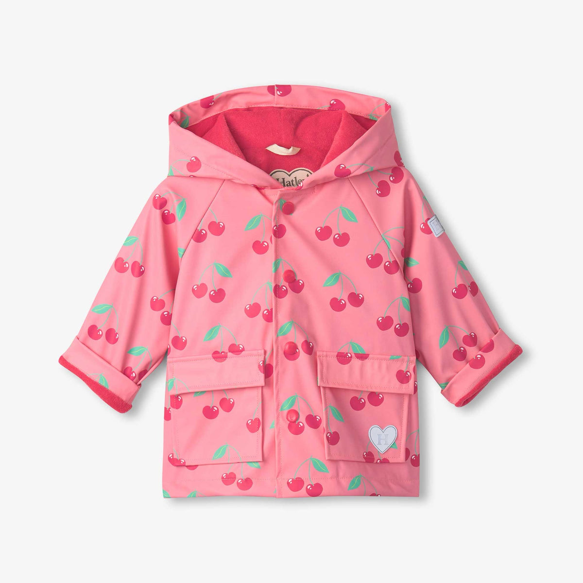 Hatley Cherries Pre School Raincoat S25pct1317 Clothing 12/18M / Pink,18/24M / Pink,2YRS / Pink,3YRS / Pink,4YRS / Pink,5YRS / Pink,6YRS / Pink