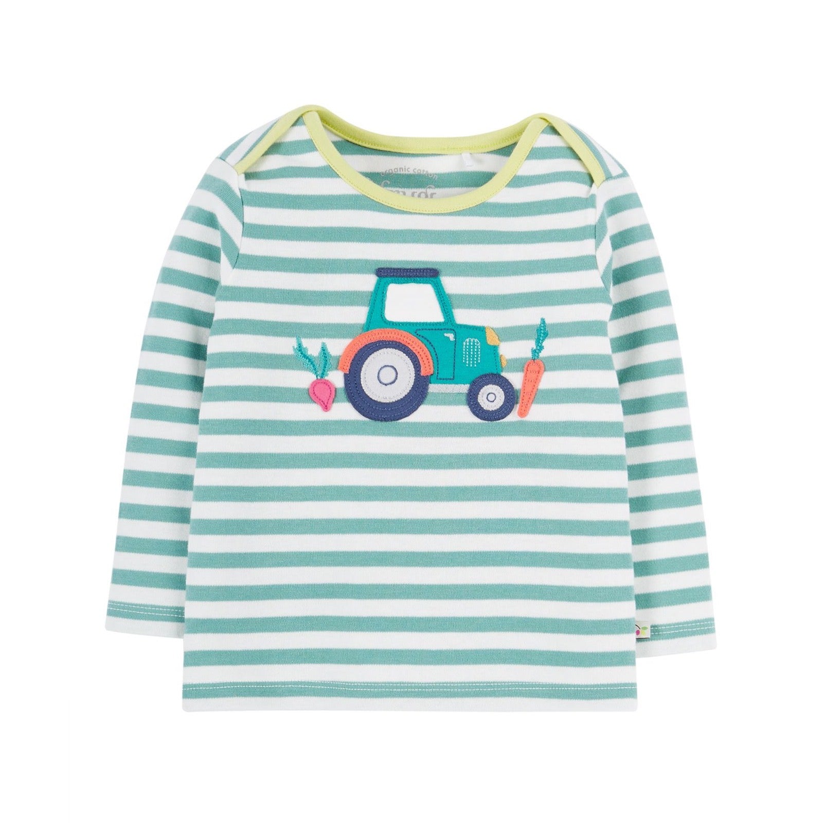 Frugi Bobby Infant T-Shirt 500164S5mstr Tractor Clothing 3-6M / Green,6-9M / Green,9-12M / Green,12-18M / Green