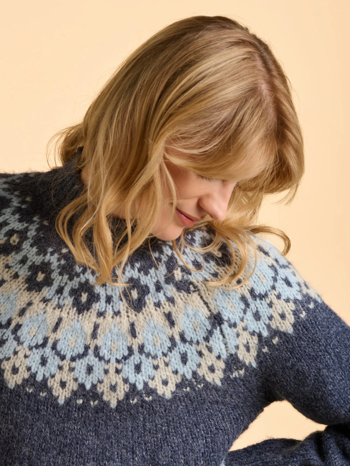 Brakeburn Womens Windswept Fairisle Jumper Blue Clothing UK8 / Blue,UK10 / Blue,UK12 / Blue,UK14 / Blue,UK16 / Blue