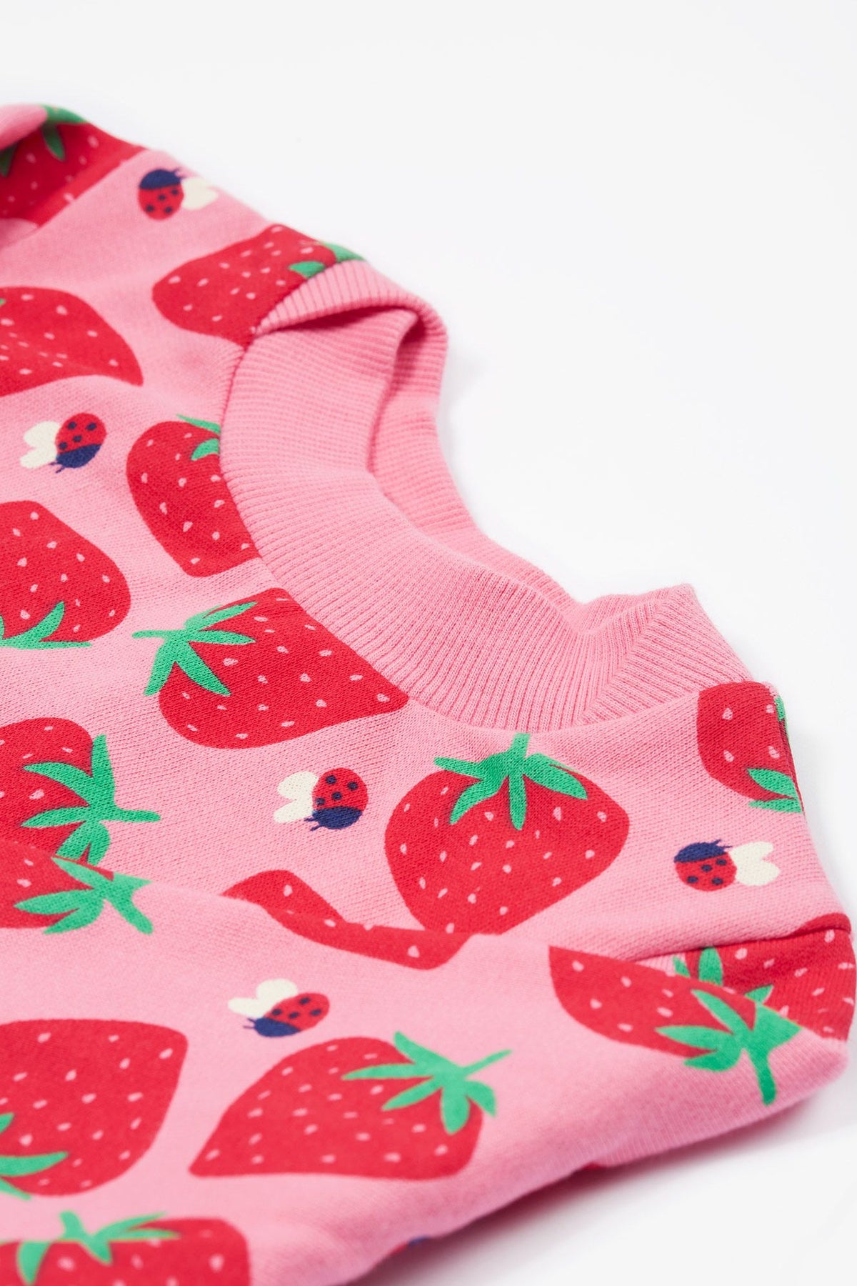 Frugi Easy On Infant Sweatshirt Strawberry Pals Clothing 6-9M / Pink,9-12M / Pink,12-18M / Pink,18-24M / Pink,2-3YRS / Pink,3-4YRS / Pink,4-5YRS / Pink