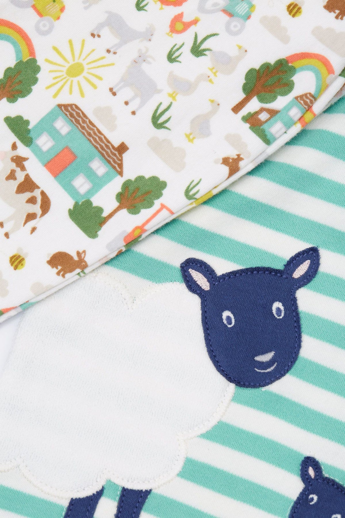 Frugi Frankie Infant Baby Set Farm Life Clothing 3-6M / Green,6-9M / Green,9-12M / Green