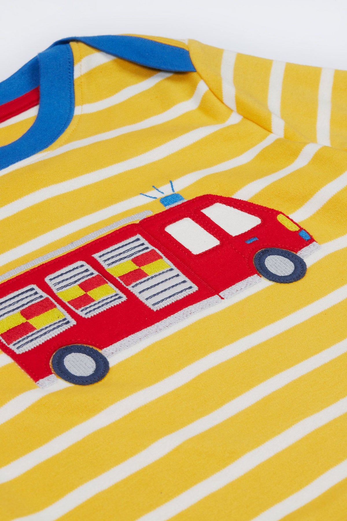 Frugi Infant Orion Breton T-Shirt Fire Engine Clothing 3-6M / Yellow,6-9M / Yellow,9-12M / Yellow,12-18M / Yellow,18-24M / Yellow,2-3YRS / Yellow,3-4YRS / Yellow