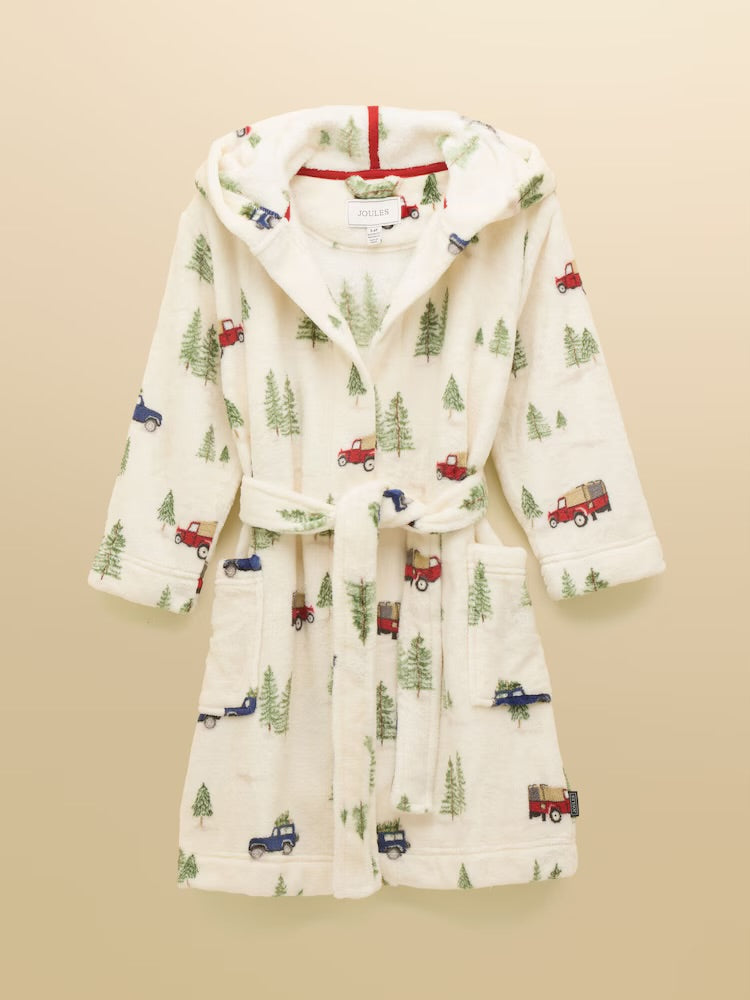 Joules Boys Dressing Gown F1208780 4X4 Cream Clothing 3-4YRS / Cream,5-6YRS / Cream,7-8YRS / Cream,9-10YRS / Cream,11-12YRS / Cream