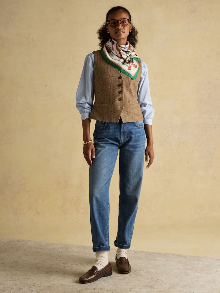 Joules Womens Bloomfield Silk Scarf At705201 Cream Clothing ONE SIZE / Cream