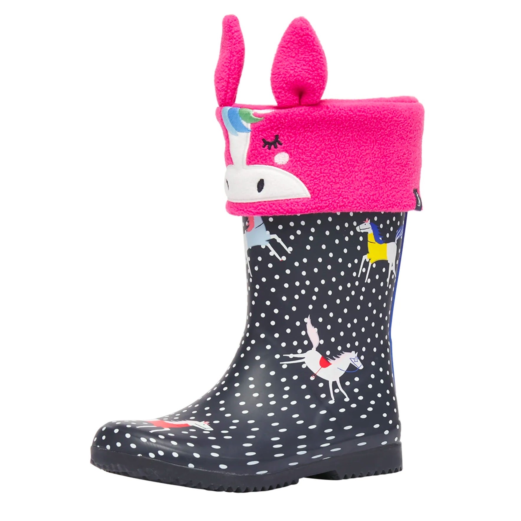 Joules Smile Welly Socks Pink Horse Clothing UK 1-3 / Pink