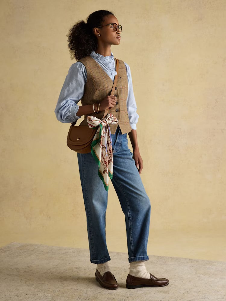 Joules Womens Bloomfield Silk Scarf At705201 Cream Clothing ONE SIZE / Cream