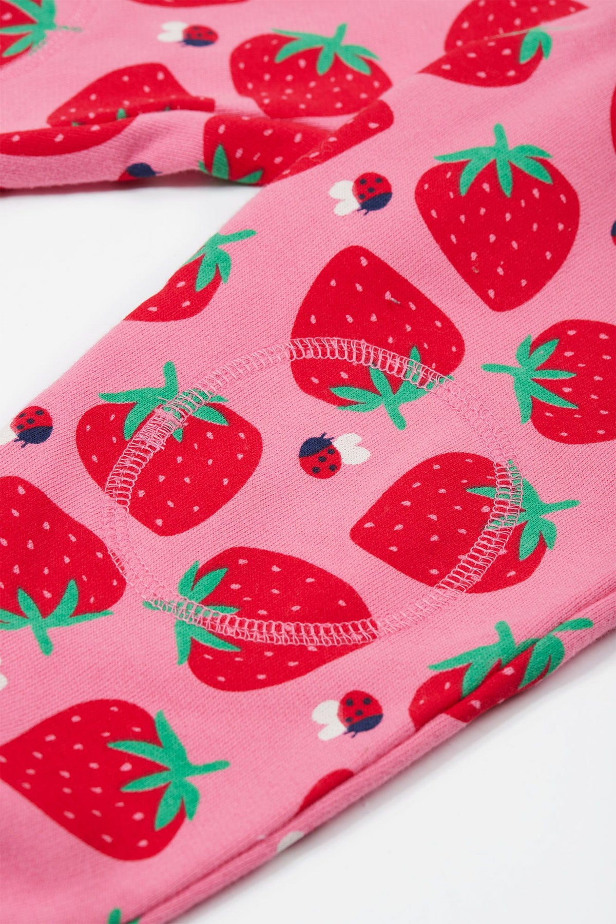 Frugi Infant Snuggle Crawlers Strawberry Pals Clothing 6-9M / Pink,9-12M / Pink,12-18M / Pink,18-24M / Pink,2-3YRS / Pink,3-4YRS / Pink,4-5YRS / Pink