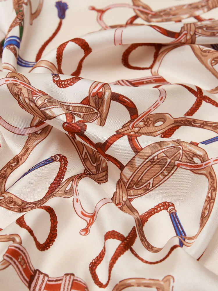 Joules Womens Bloomfield Silk Scarf At705201 Cream Clothing ONE SIZE / Cream