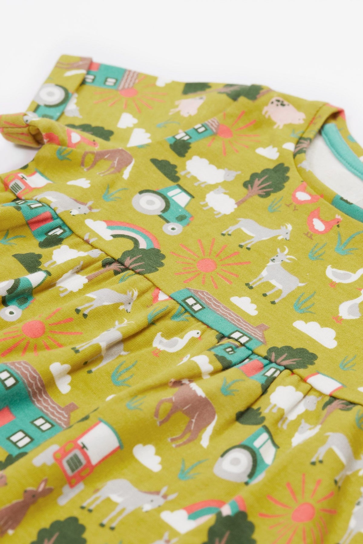 Frugi Infant Tallie Dress 500195S5xxcv Farm Life Clothing 6-9M / Multi,9-12M / Multi,12-18M / Multi,18-24M / Multi,2-3YRS / Multi,3-4YRS / Multi,4-5YRS / Multi