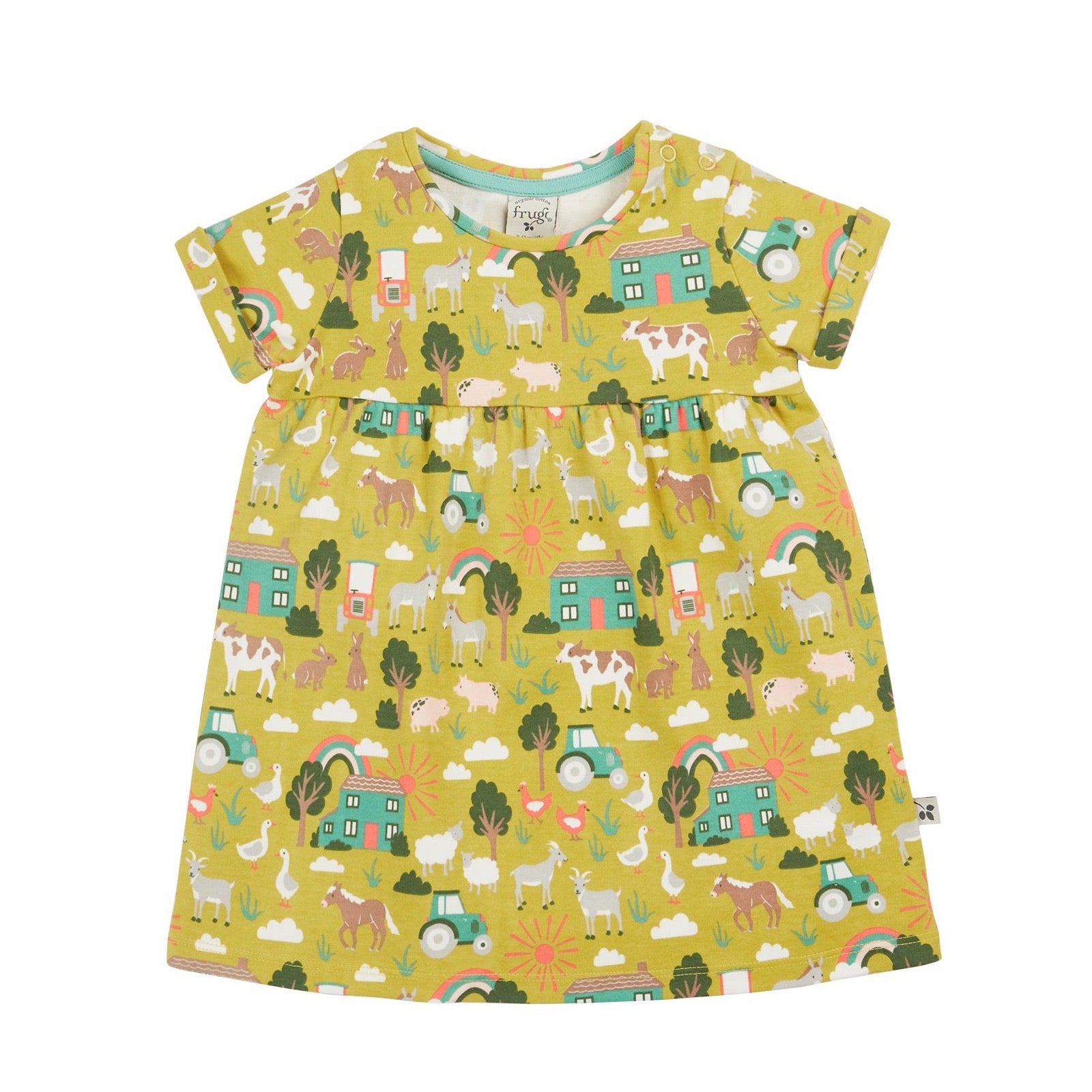 Frugi Infant Tallie Dress 500195S5xxcv Farm Life Clothing 6-9M / Multi,9-12M / Multi,12-18M / Multi,18-24M / Multi,2-3YRS / Multi,3-4YRS / Multi,4-5YRS / Multi