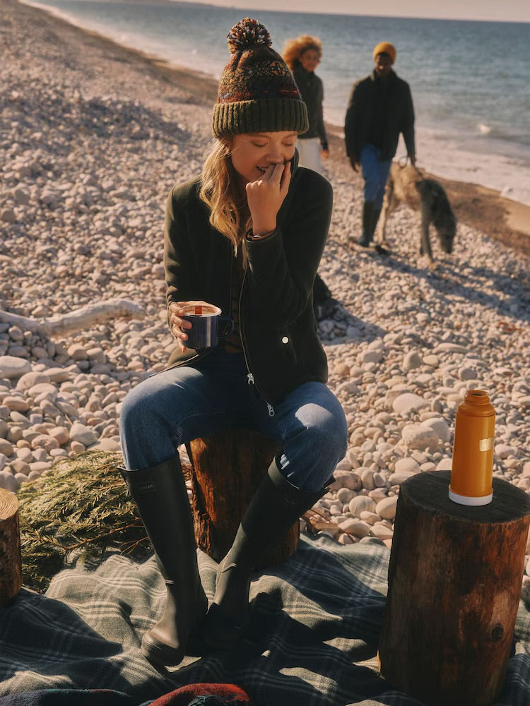 Joules Womens Heritage Zip Fleece F2366518 Khaki Clothing UK12 / Khaki,UK14 / Khaki,UK16 / Khaki,UK18 / Khaki