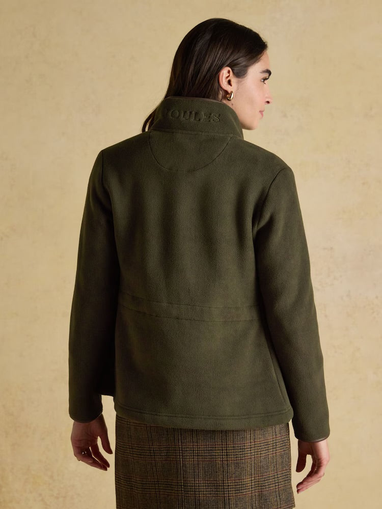 Joules Womens Heritage Zip Fleece F2366518 Khaki Clothing UK12 / Khaki,UK14 / Khaki,UK16 / Khaki,UK18 / Khaki