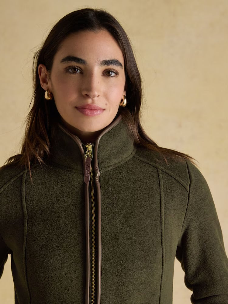 Joules Womens Heritage Zip Fleece F2366518 Khaki Clothing UK12 / Khaki,UK14 / Khaki,UK16 / Khaki,UK18 / Khaki