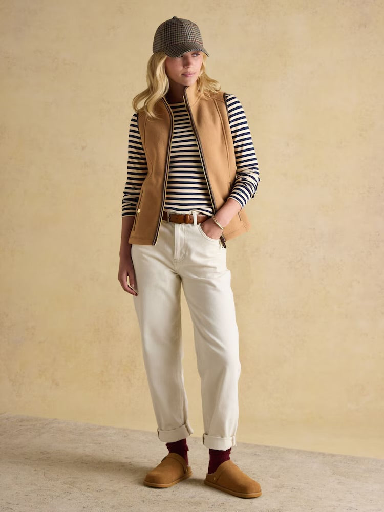 Joules Womens Heritage Gilet F1490018 Tan Clothing UK14 / Tan,UK18 / Tan