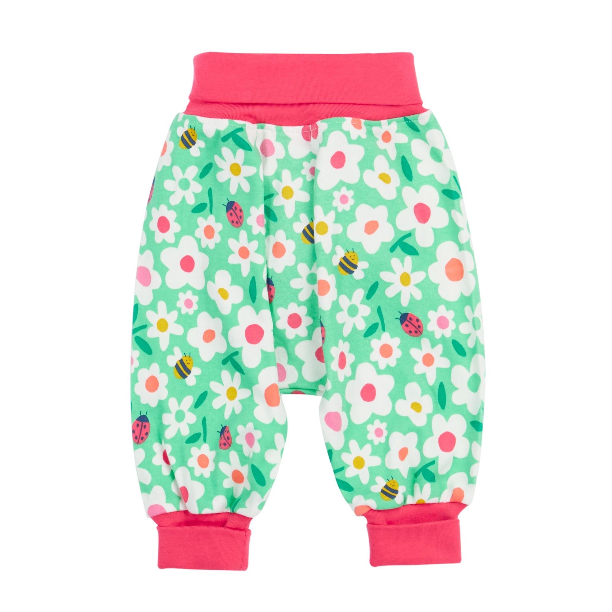 Frugi Parsnip Pants Aqua Busy Bugs Clothing 3-6M / Aqua,6-9M / Aqua,9-12M / Aqua,12-18M / Aqua