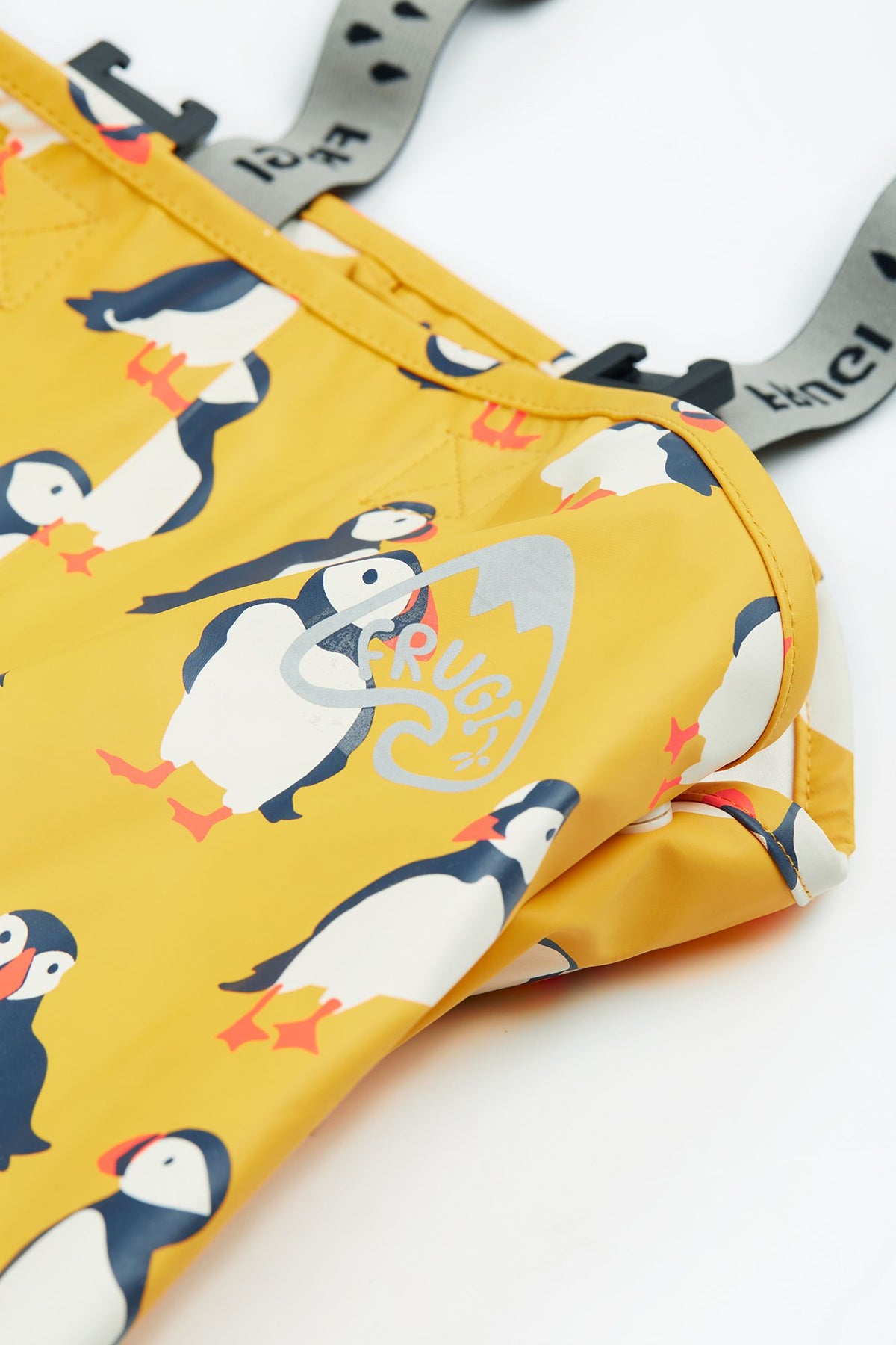 Frugi Puddle Buster Puffin Print Dungarees Clothing 2-3YRS / Yellow,3-4YRS / Yellow,4-5YRS / Yellow,1-2 YRS / Yellow